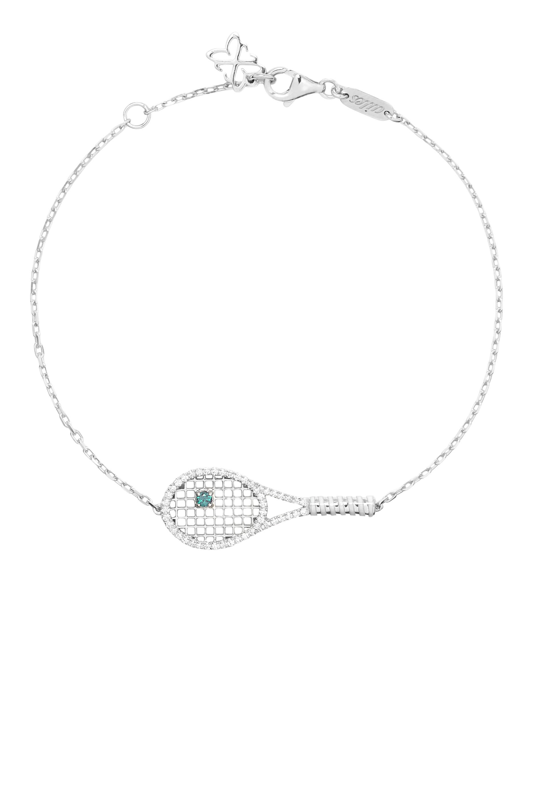 Tennis Racket Bracelet, 18k Yellow Gold & Diamonds