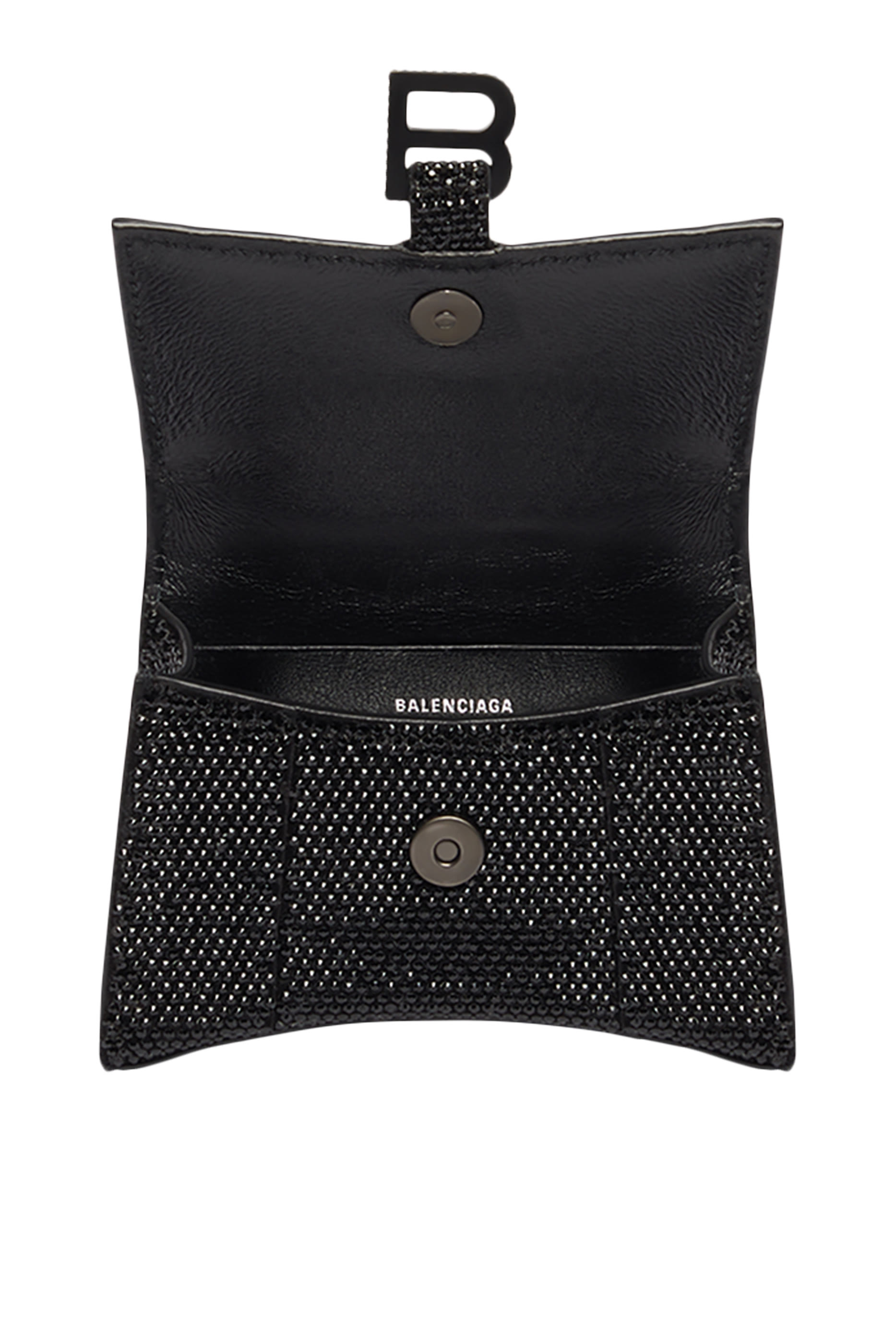 Hourglass Mini Bag With Chain And Rhinestones