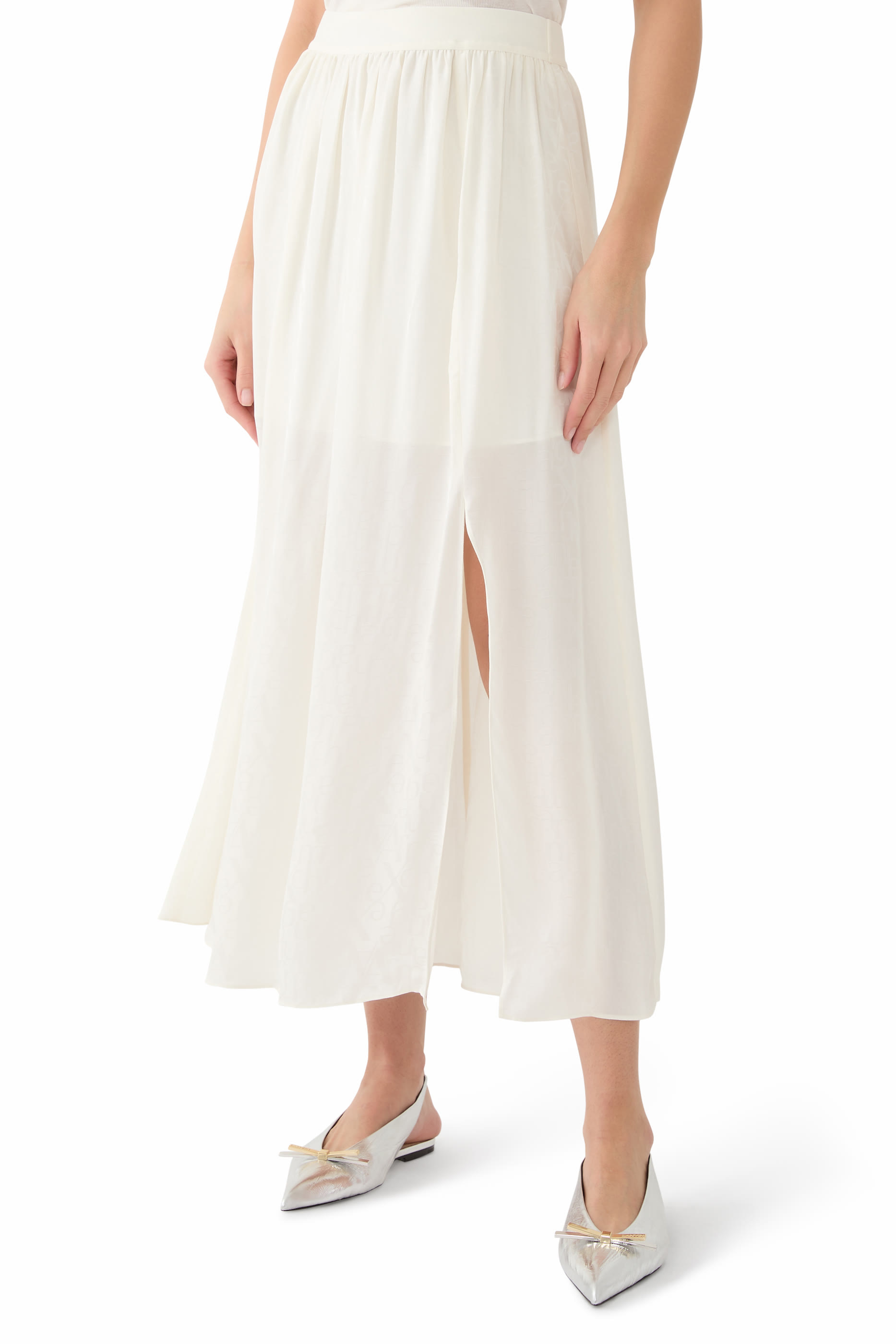 Longuette Voile Slit Skirt