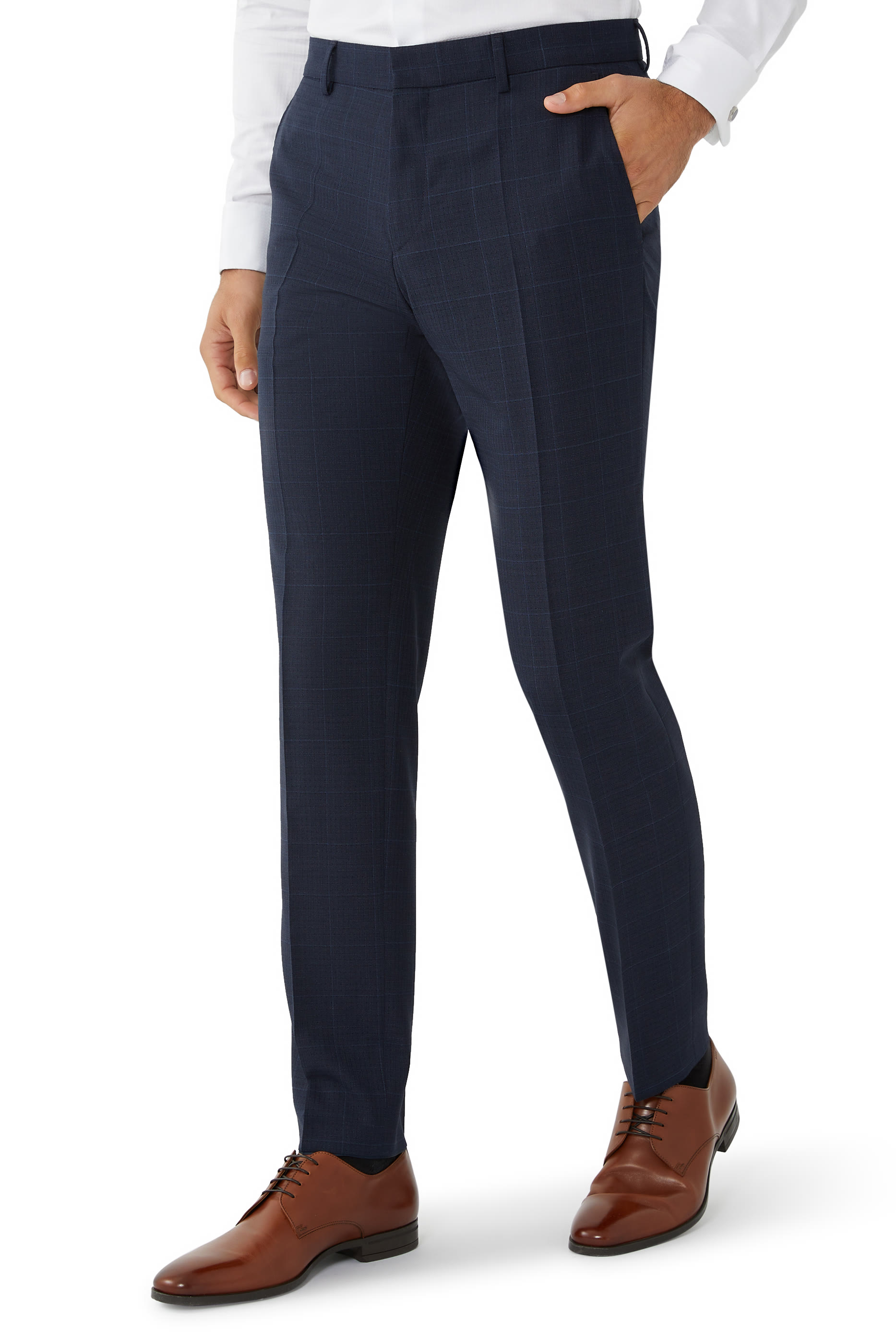 Two-Piece Slim-Fit Checked Suit