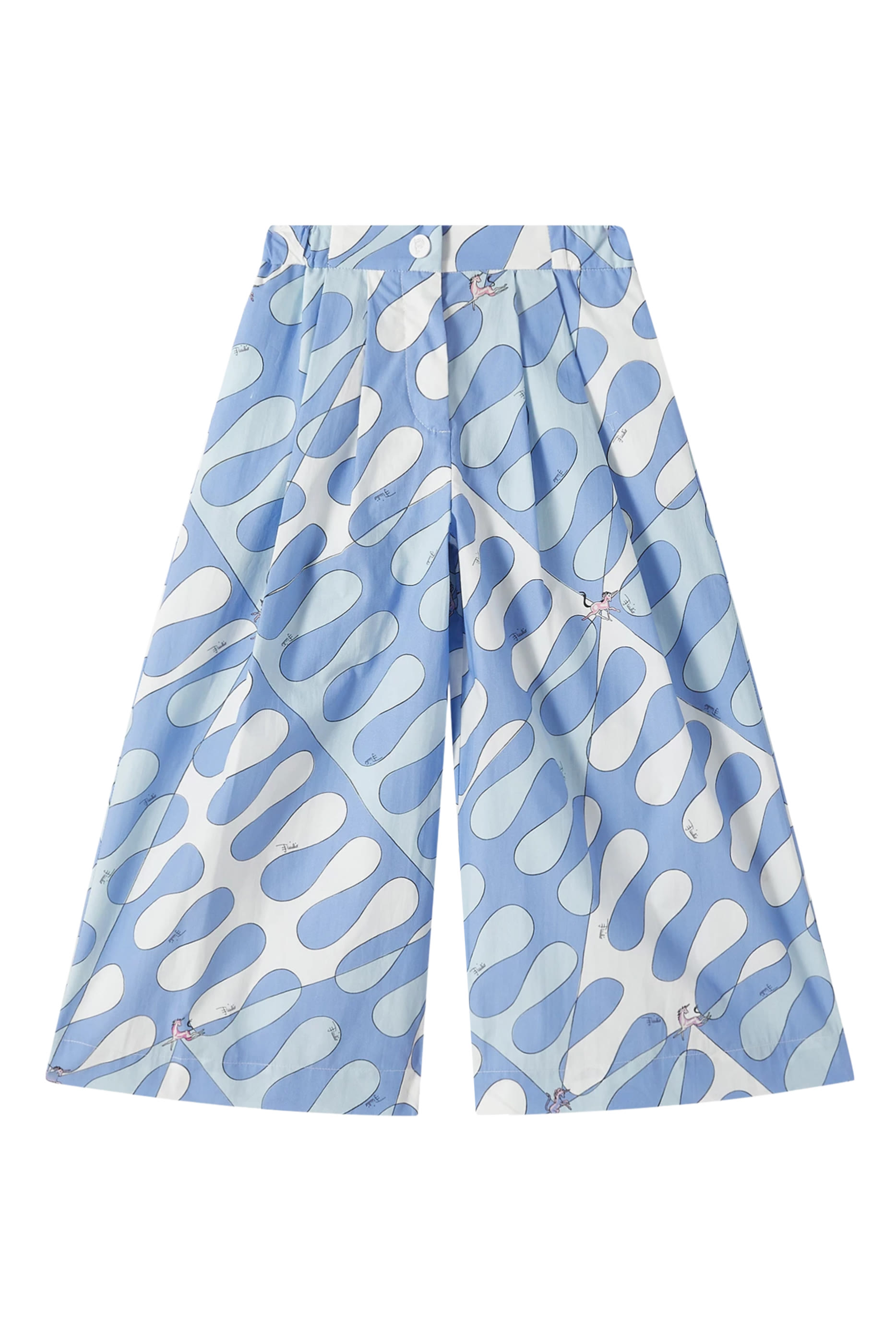 Kids Printed Wide-Leg Trousers
