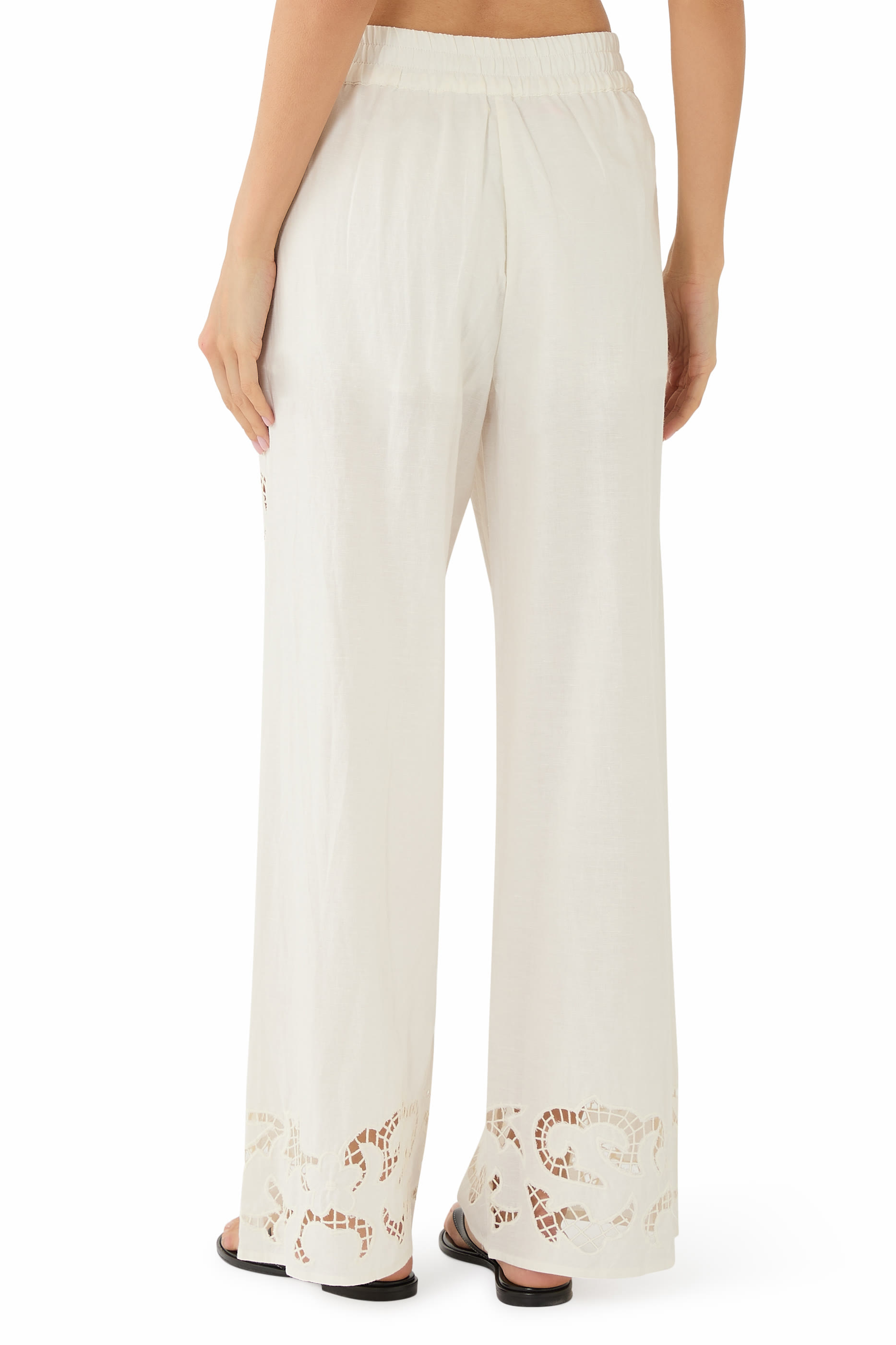 Tanya Eyelet Pull-On Pants