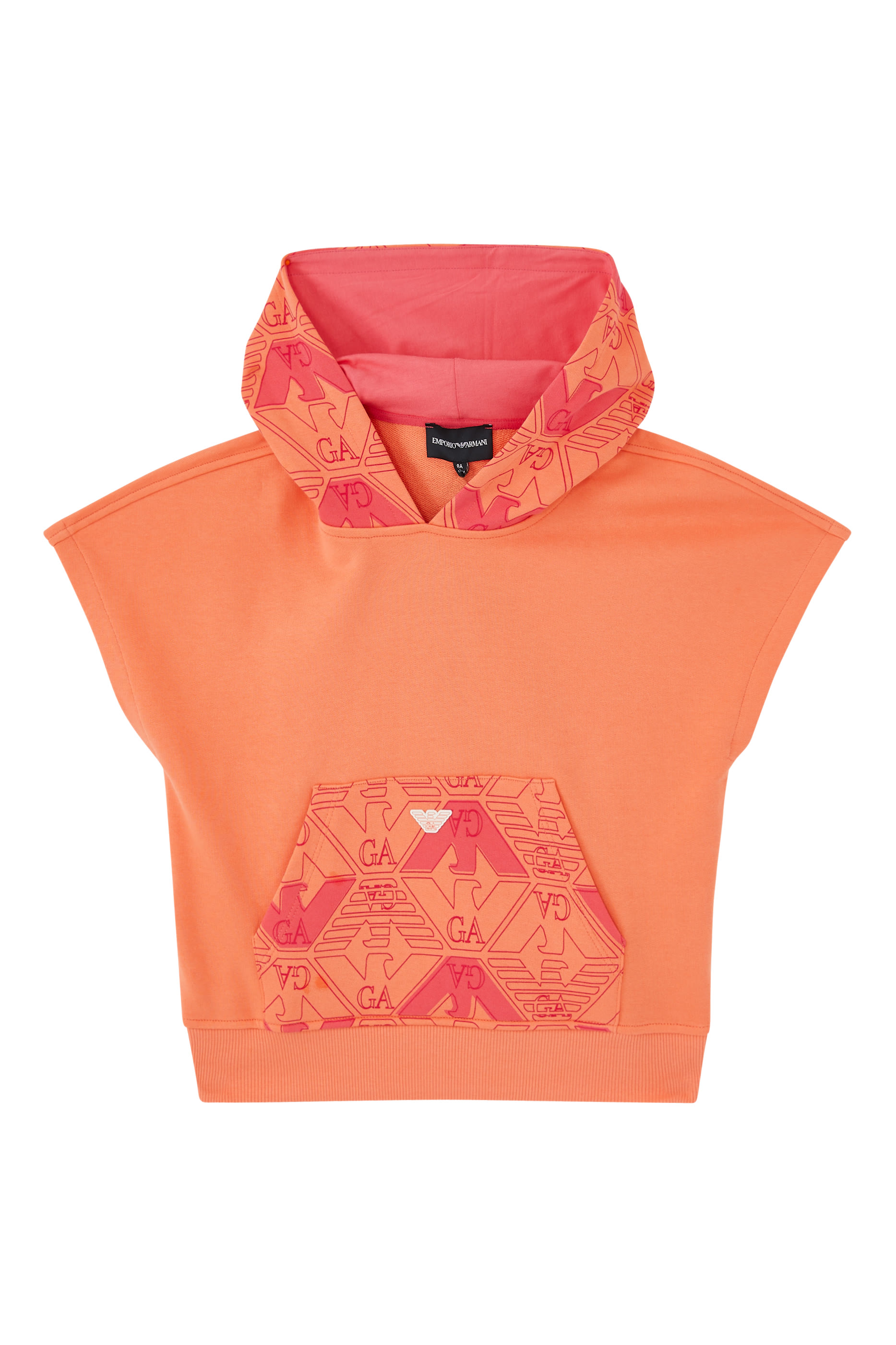 Kids Sleeveless Eagle Logo Hoodie