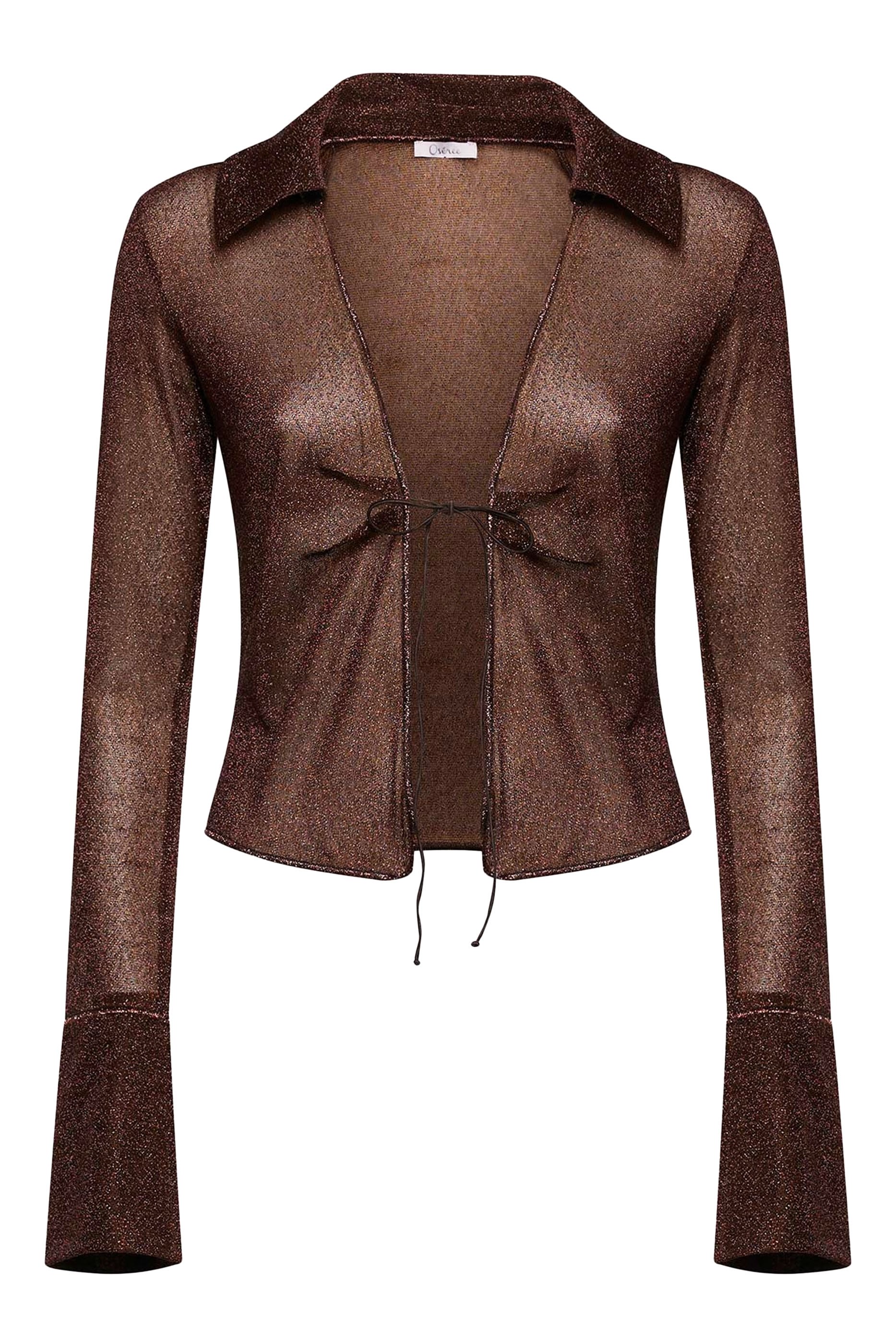 Tie-Detail Bell Sleeves Top