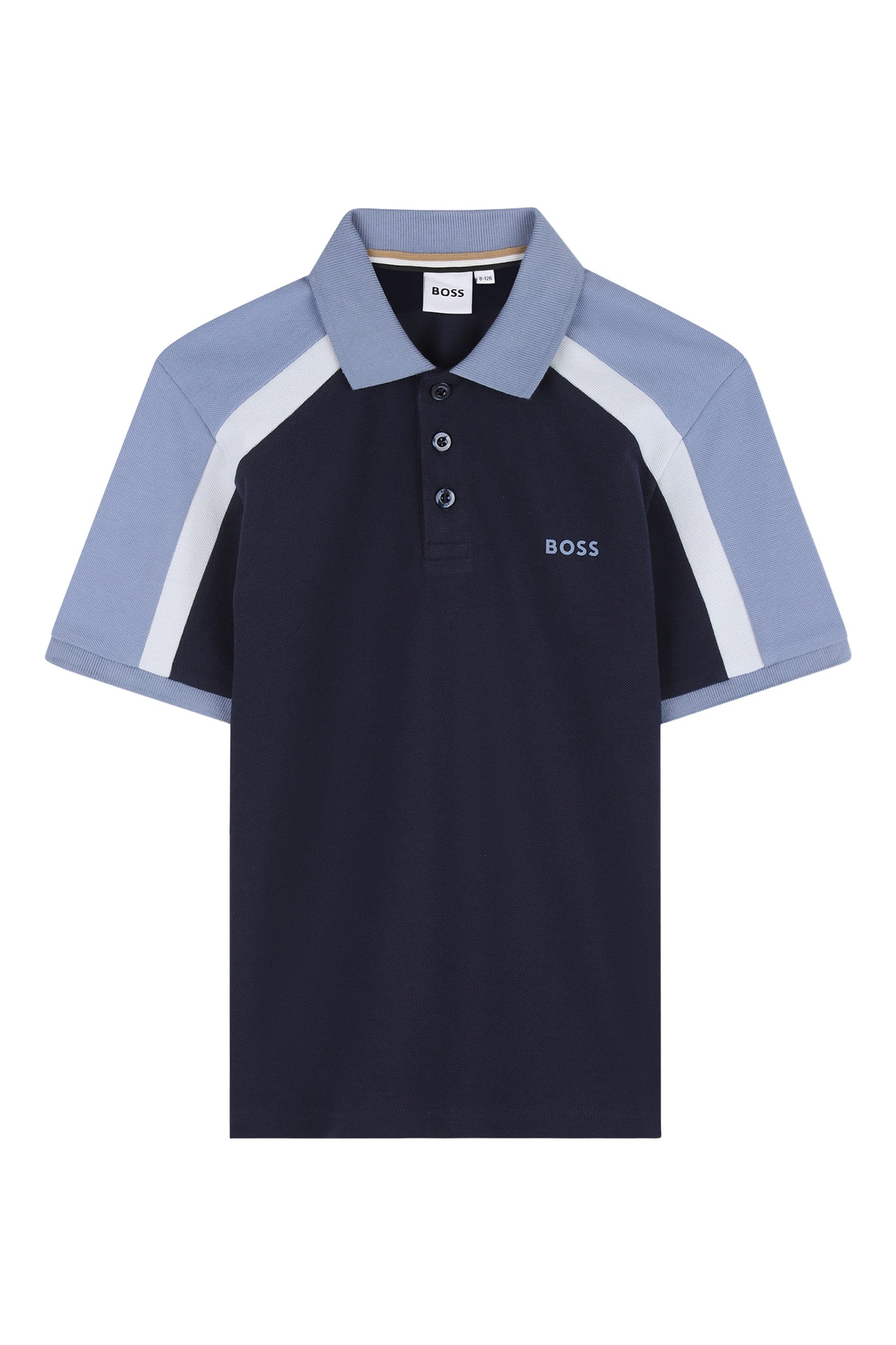 Kids Logo Color-Block Polo Shirt