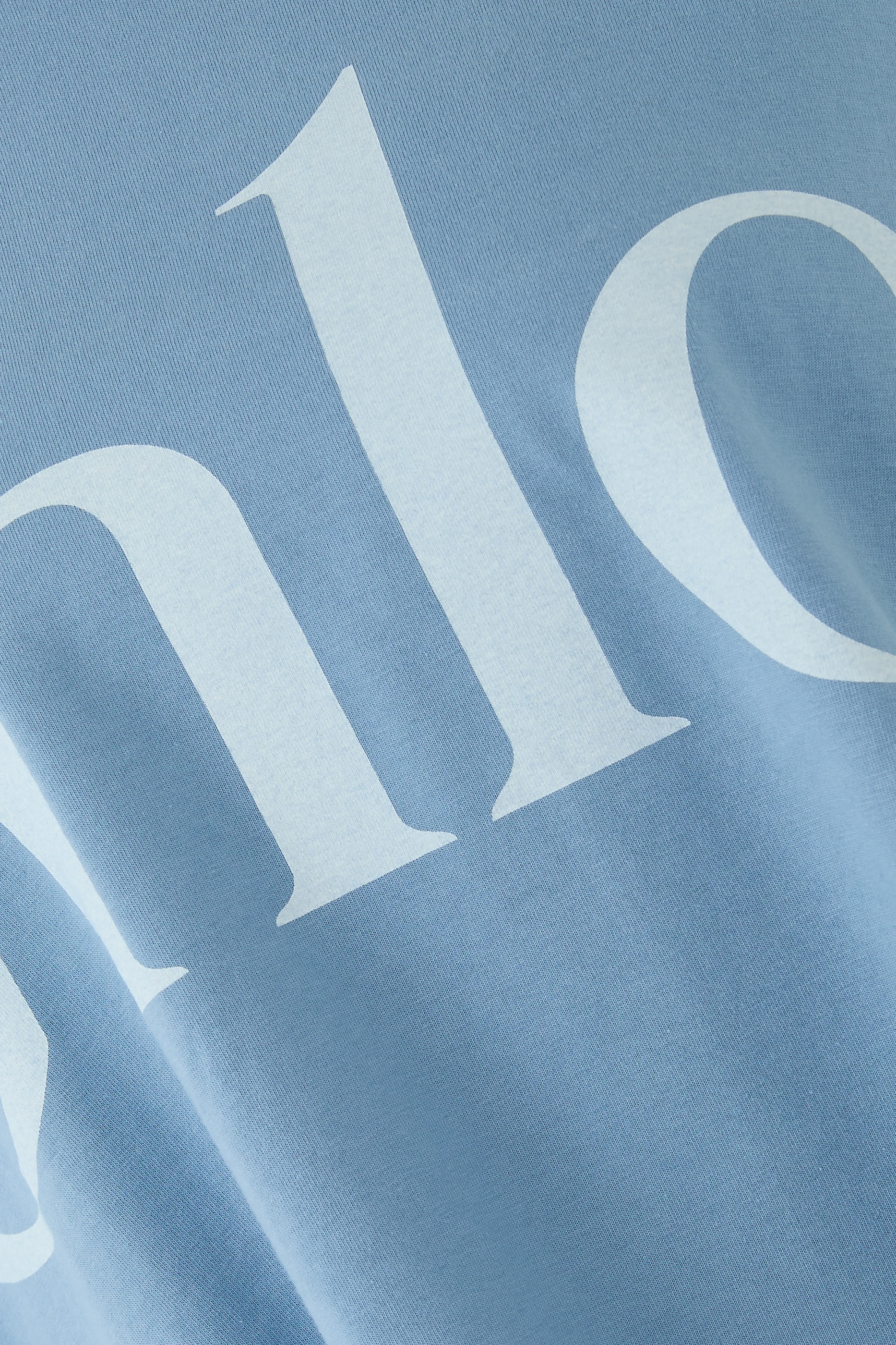 Crop Boxy Logo T-Shirt in Cotton Jersey