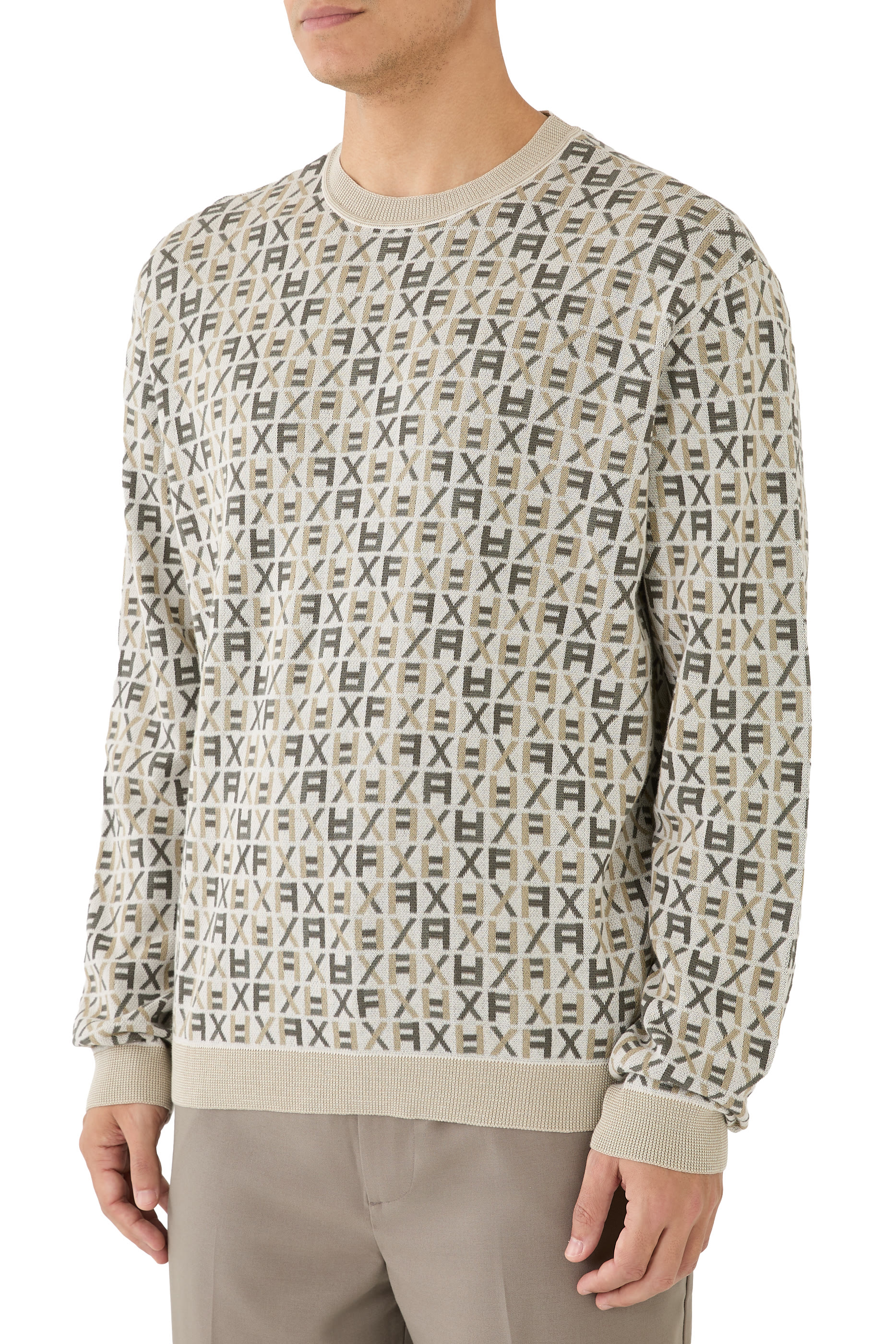 All-Over AX Logo Pullover