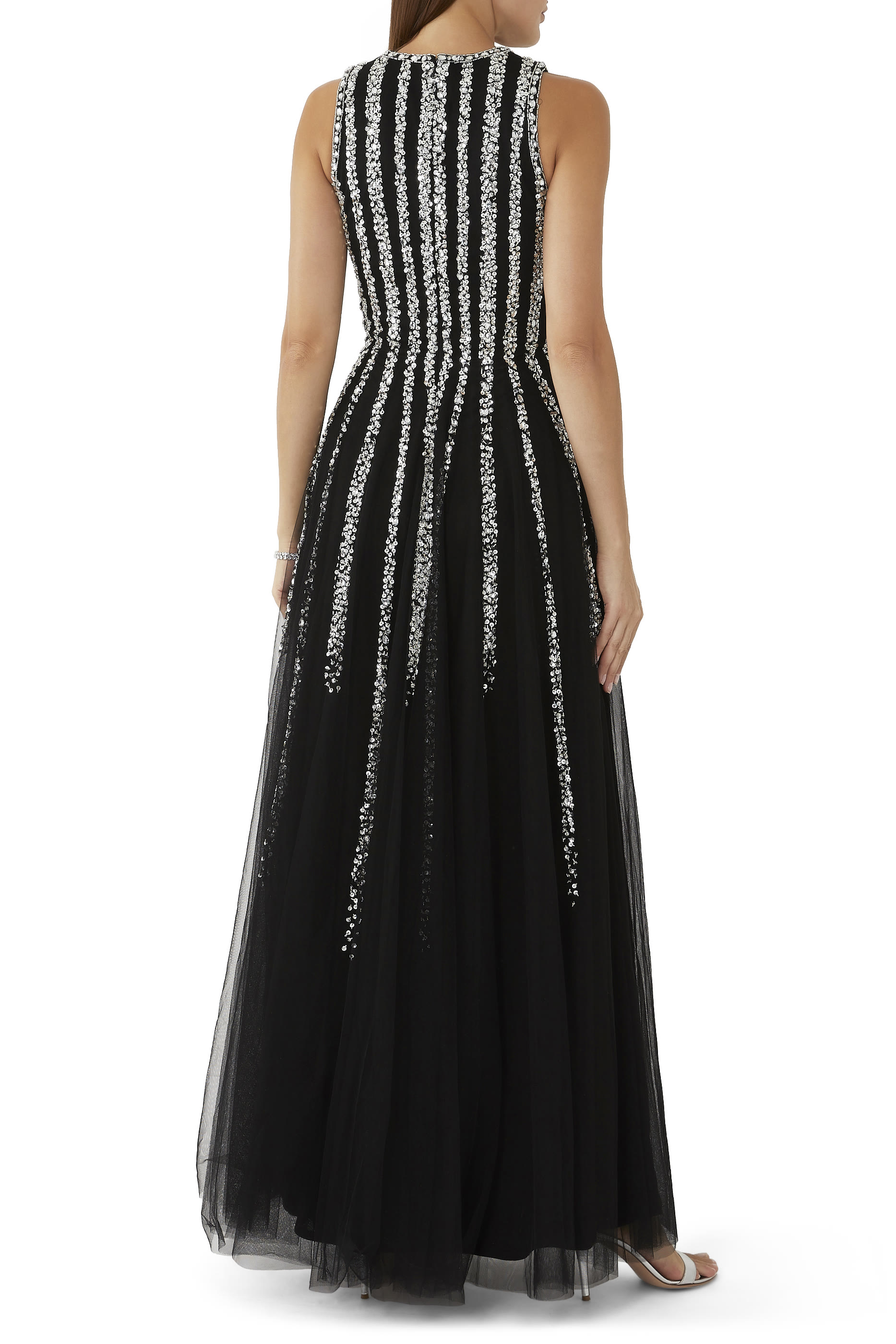 Sleeveless Embellished Gown