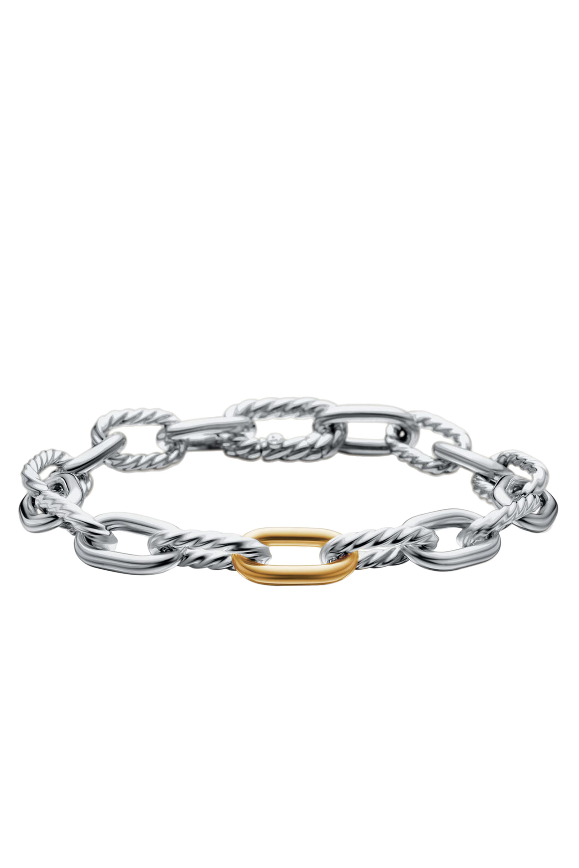 Madison Chain Bracelet, 18k Yellow Gold & Sterling Silver