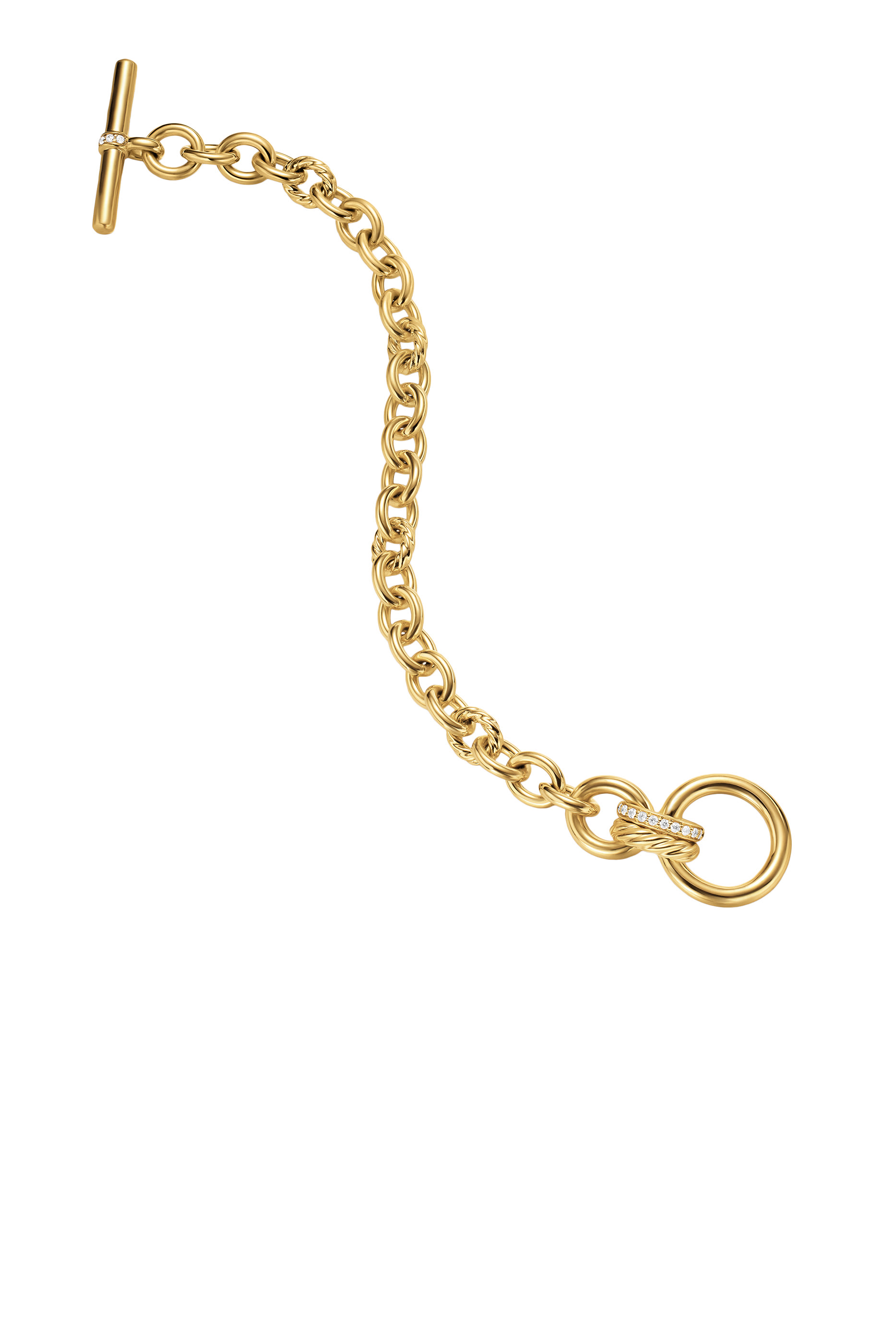 DY Mercer® Toggle Chain Bracelet, 18K Yellow Gold & Diamonds