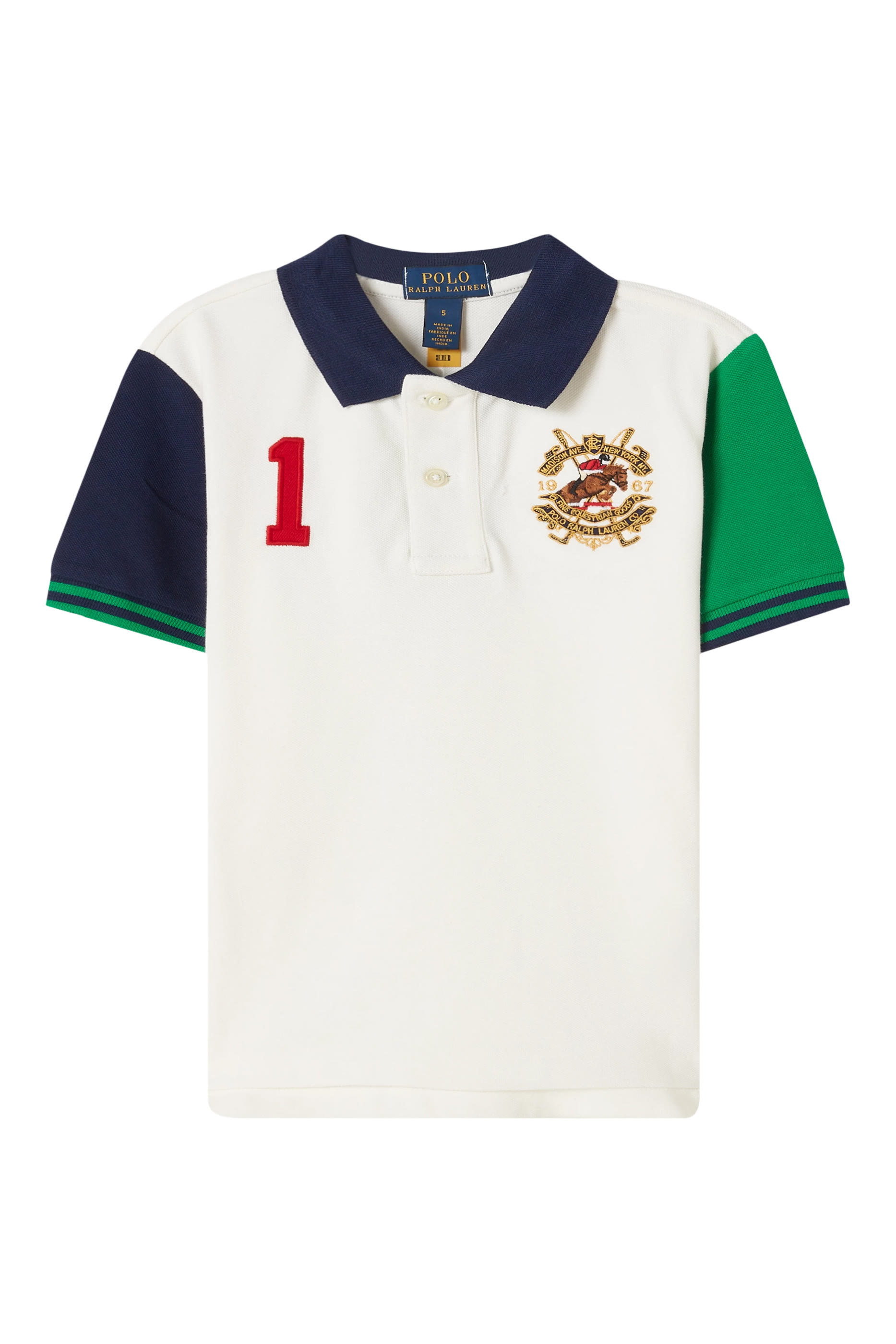Kids Colour-Blocked Mesh Polo Shirt 