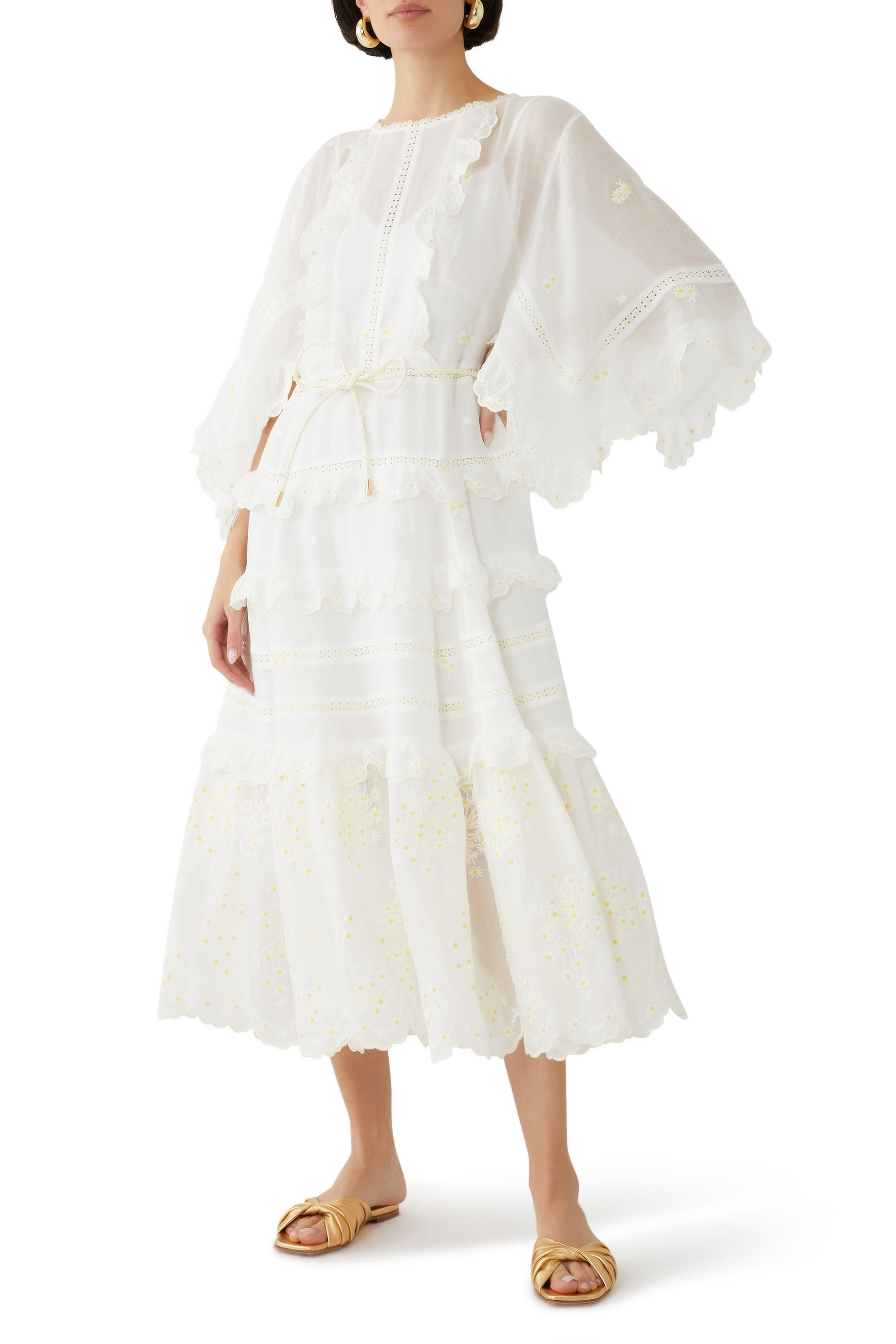 Acacia Embroidered Midi Dress