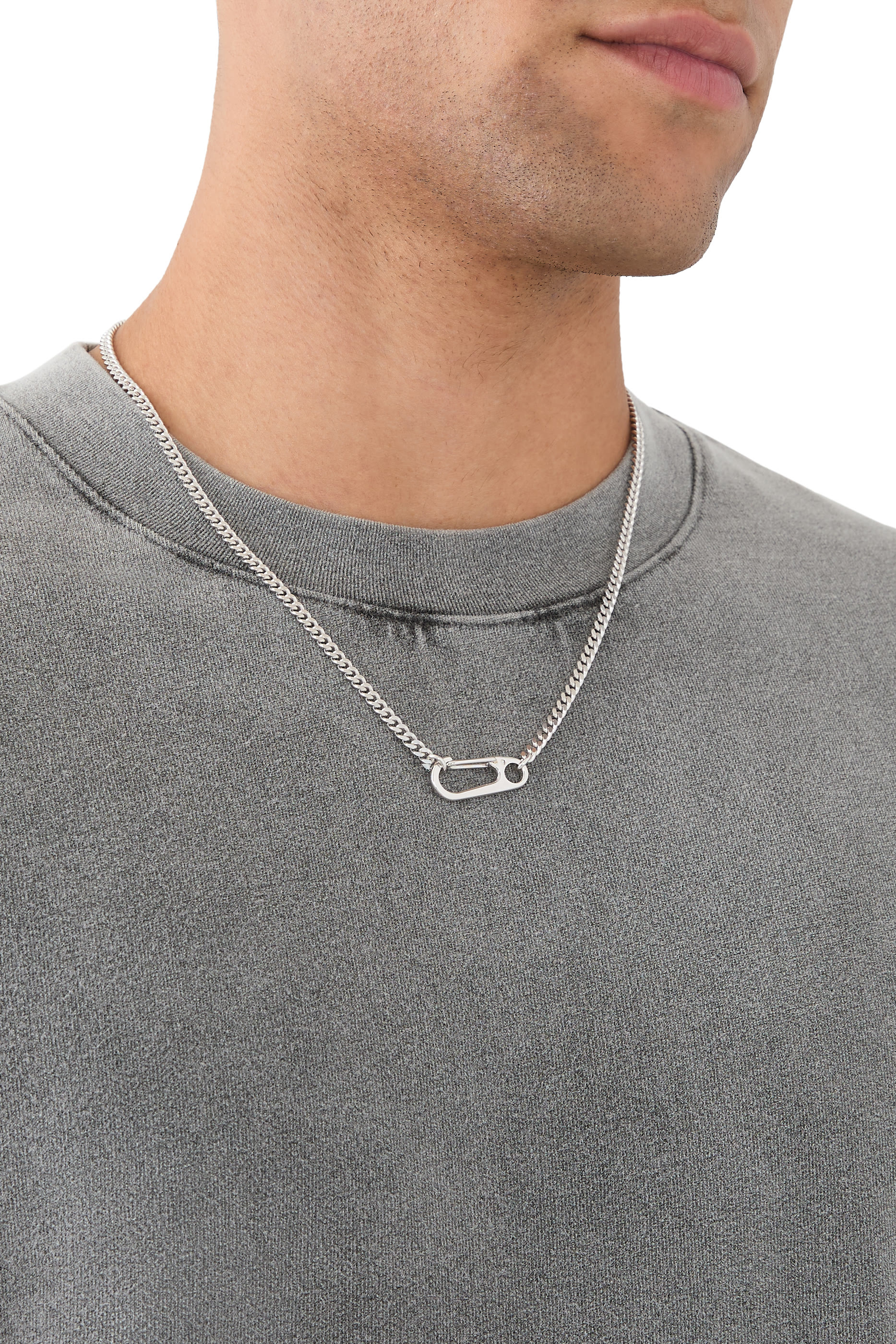 Ira Chain Necklace, Rhodium Plated Sterling Silver