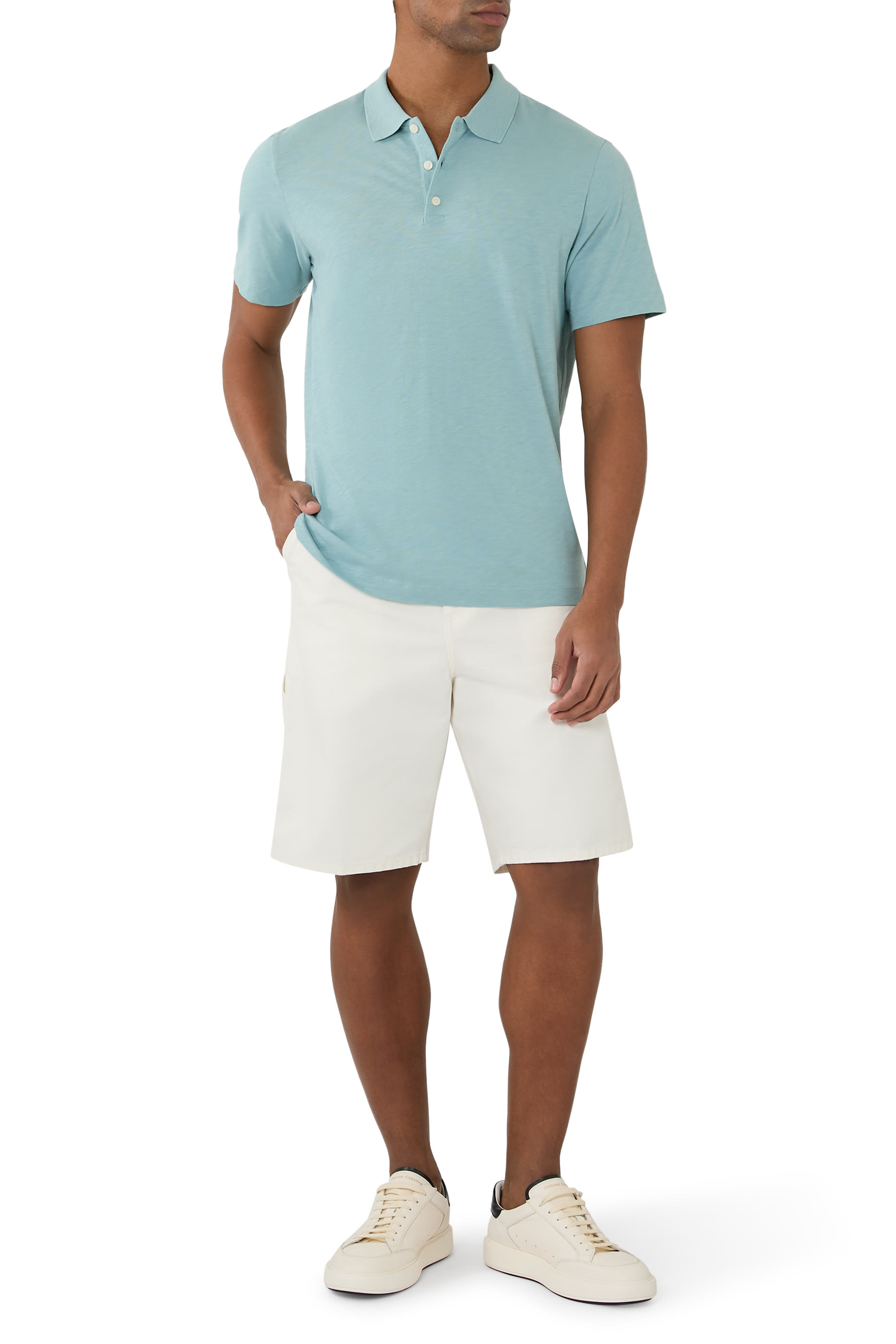 Bron Polo Shirt in Cosmos Slub Cotton 