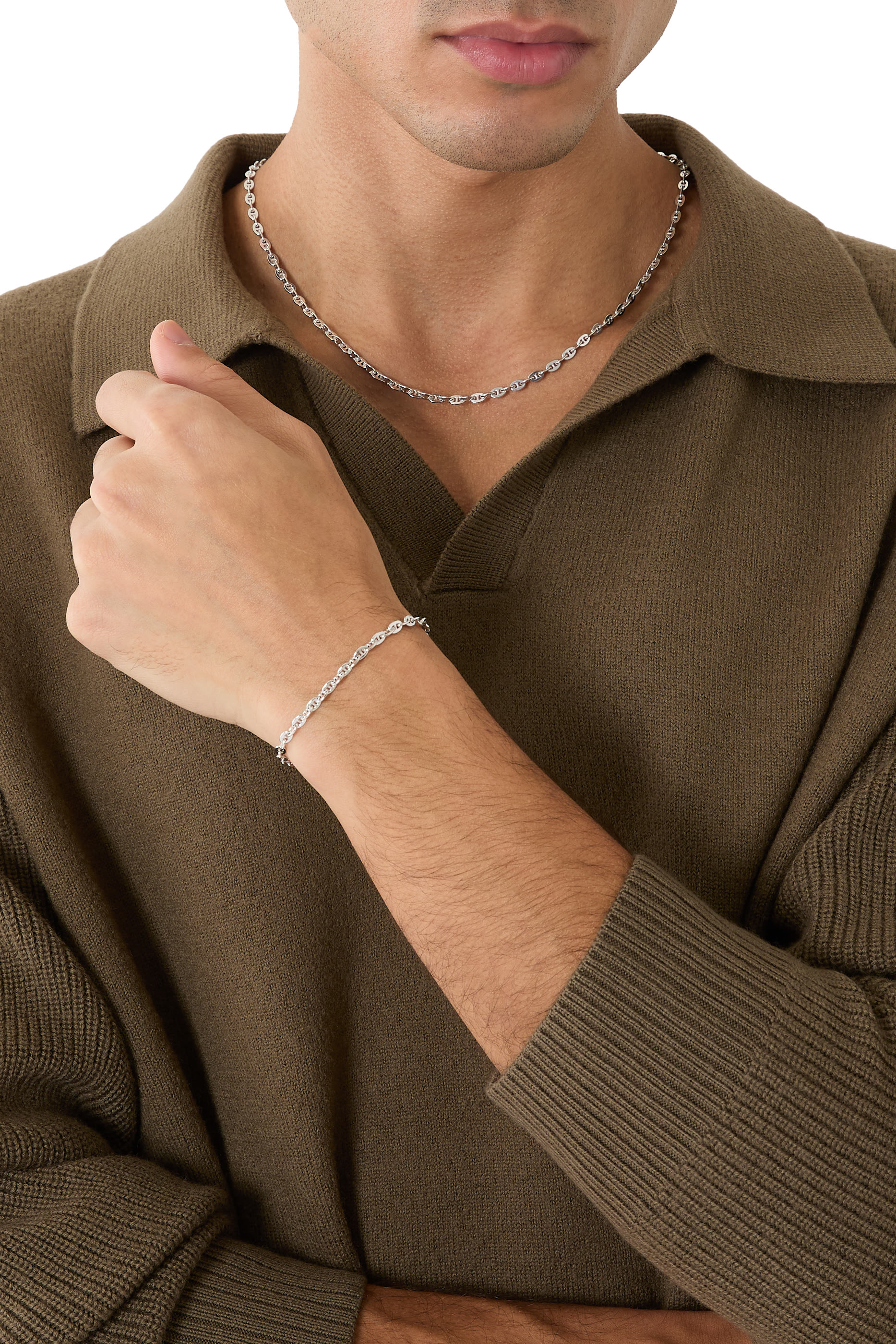 Sven Chain Necklace, 925 Sterling Silver