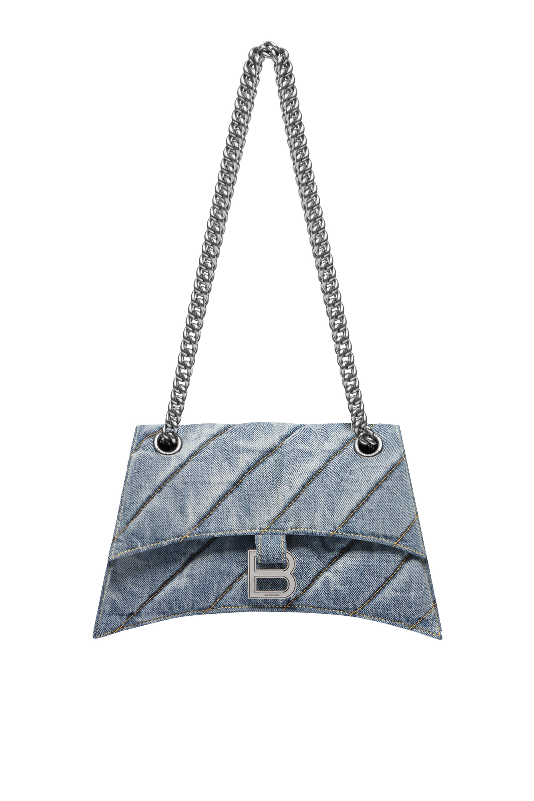 Crush Denim Small Chain Bag