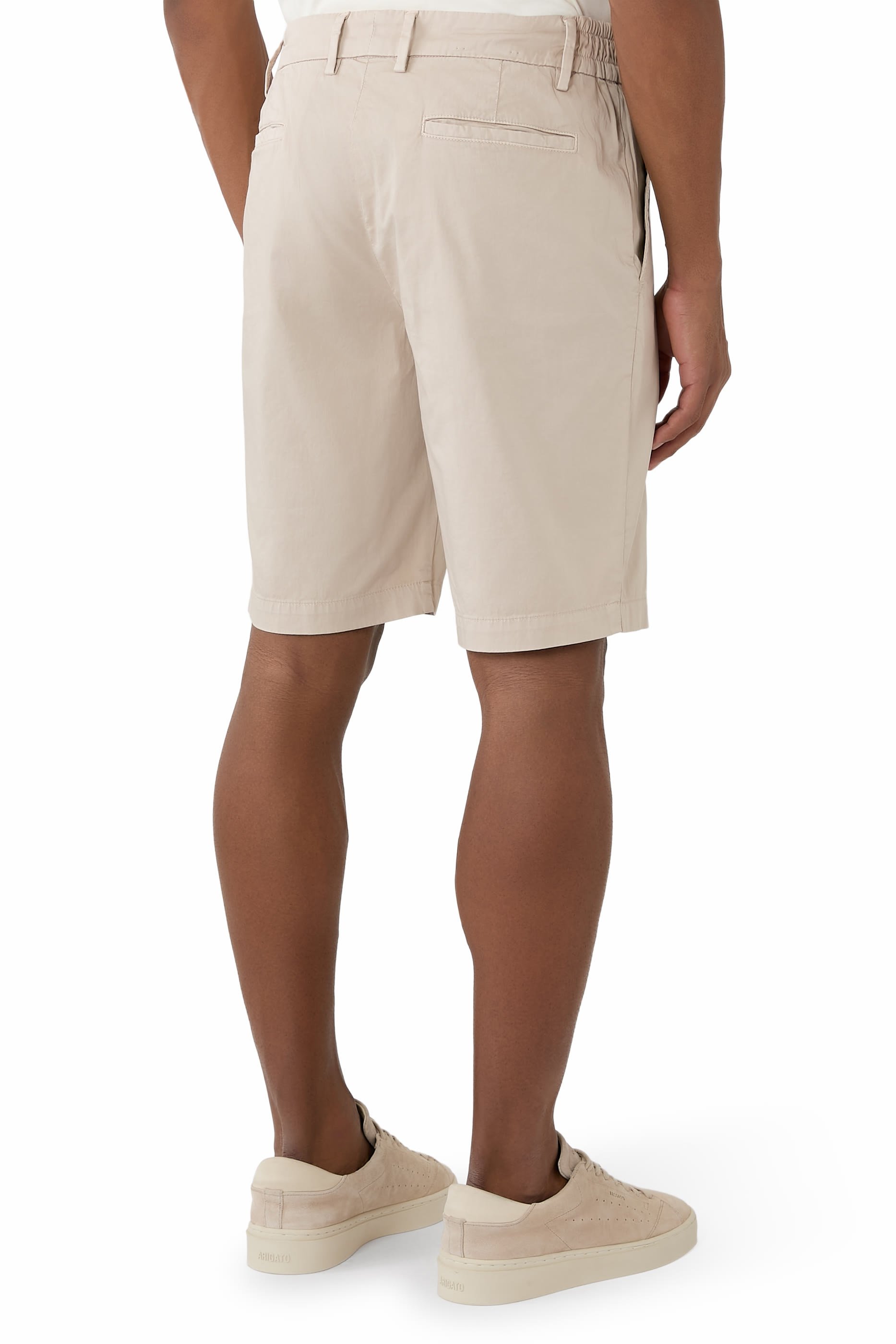 Drawstring Waist Chino Bermuda Shorts