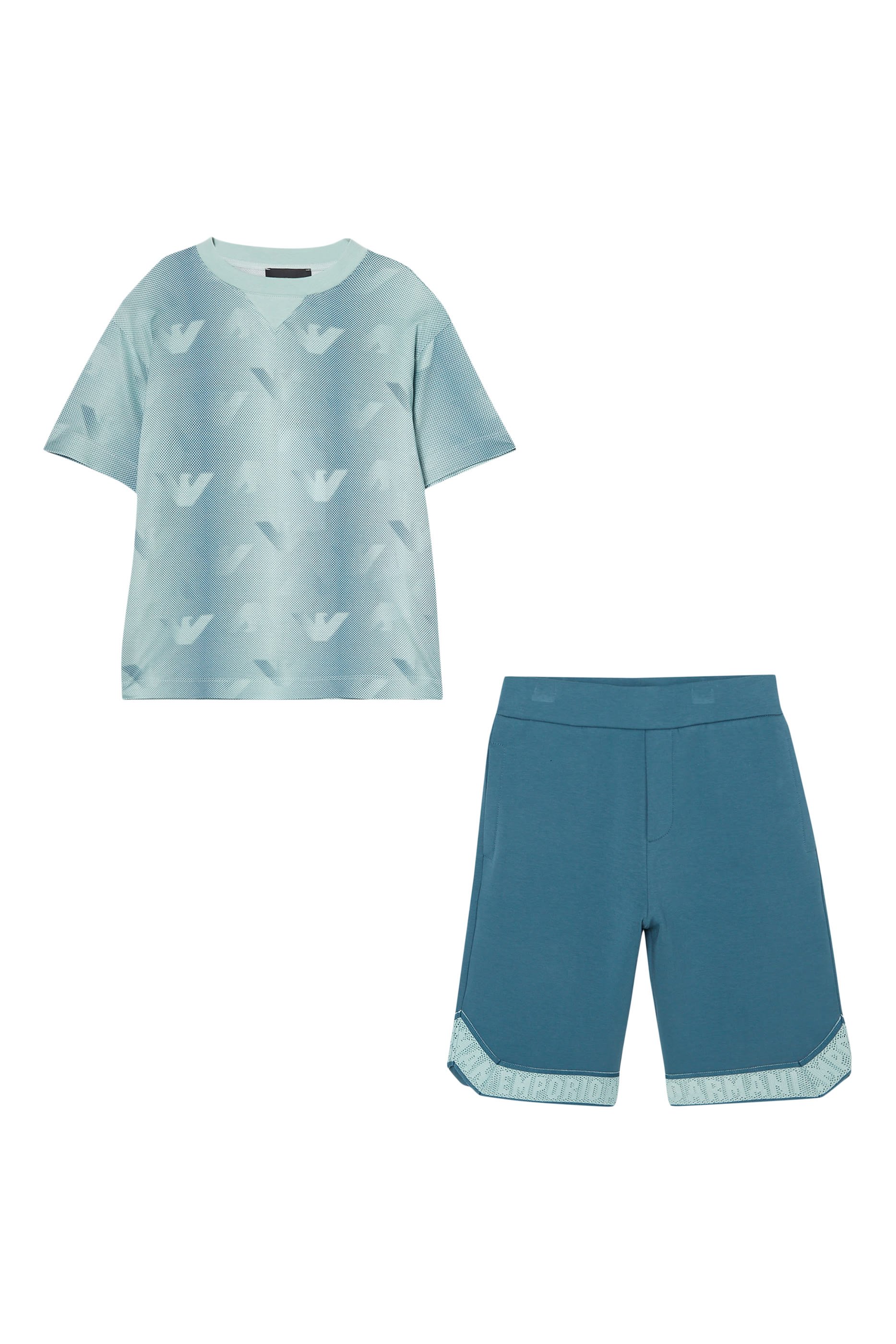Kids All-Over Eagle Logo T-Shirt & Shorts Set 