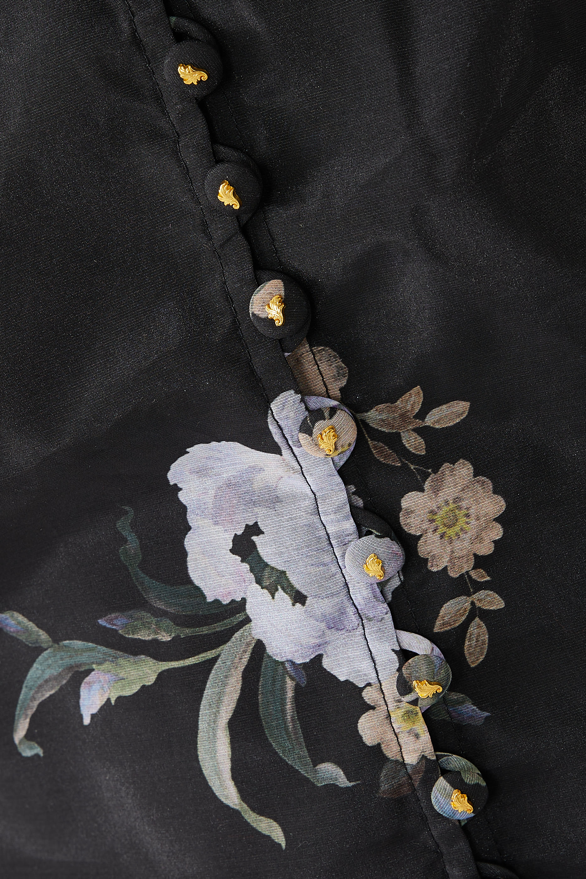 Pleated Buttoned Blouse