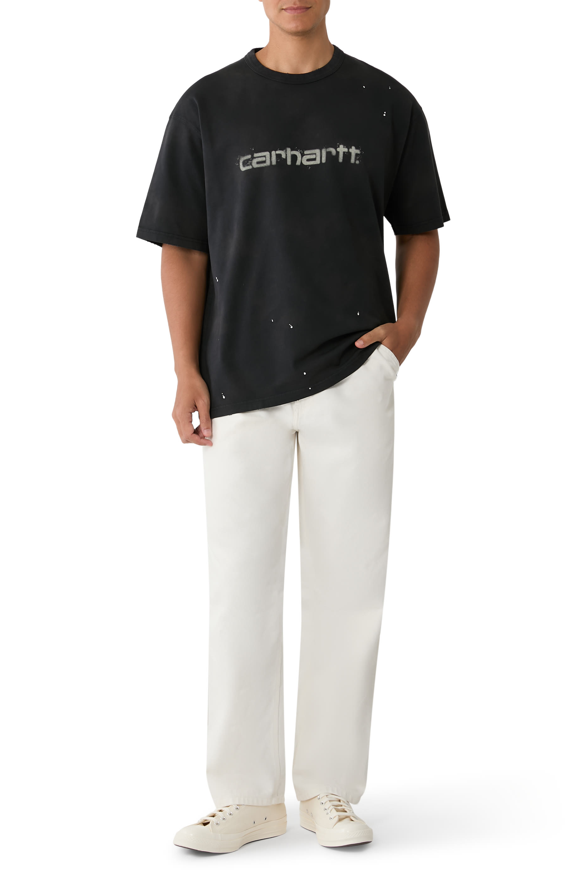 Logo Patch Single-Knee Pants
