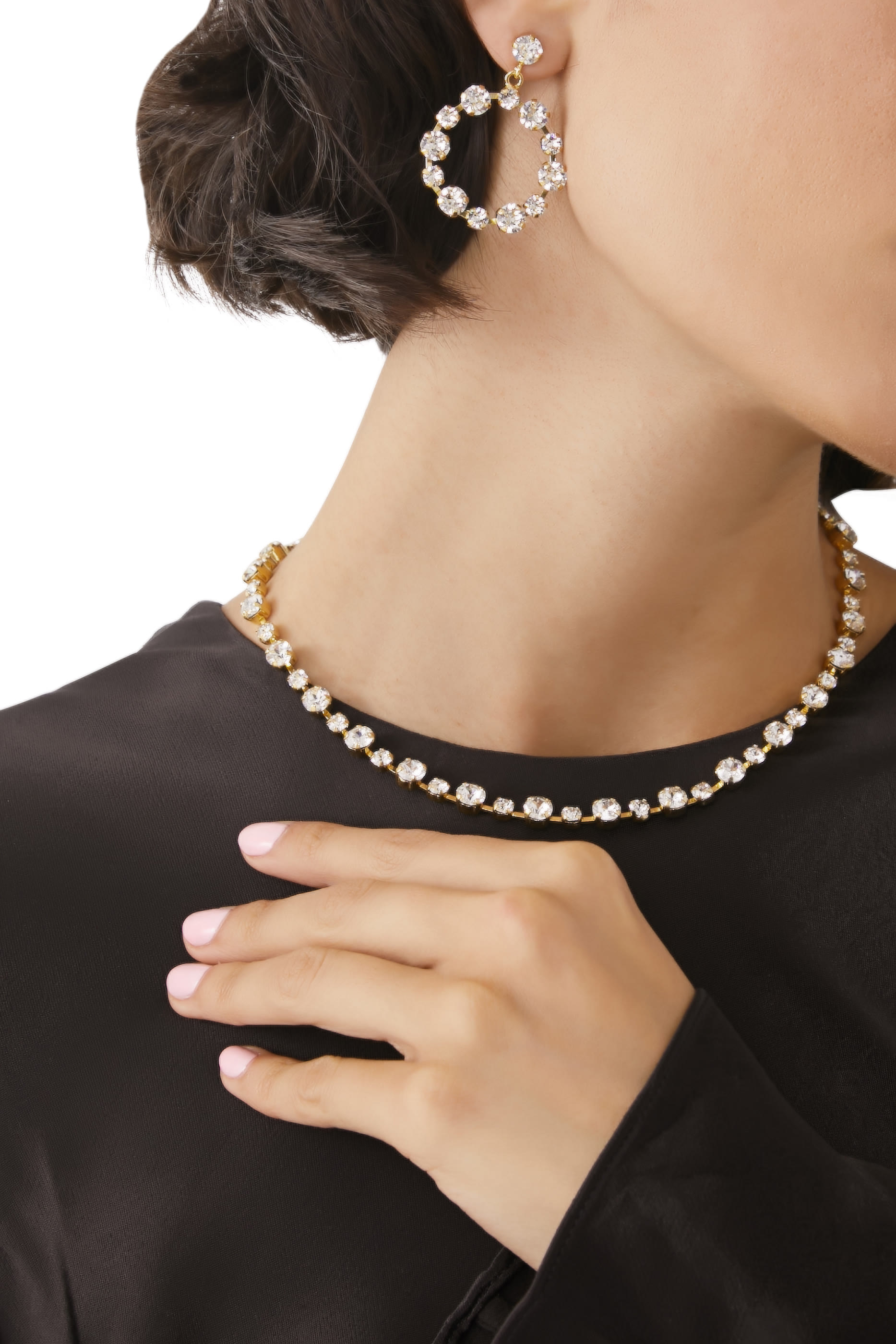 Summer Combo Calanthe Necklace, 18K Gold-Plated Brass & Crystals