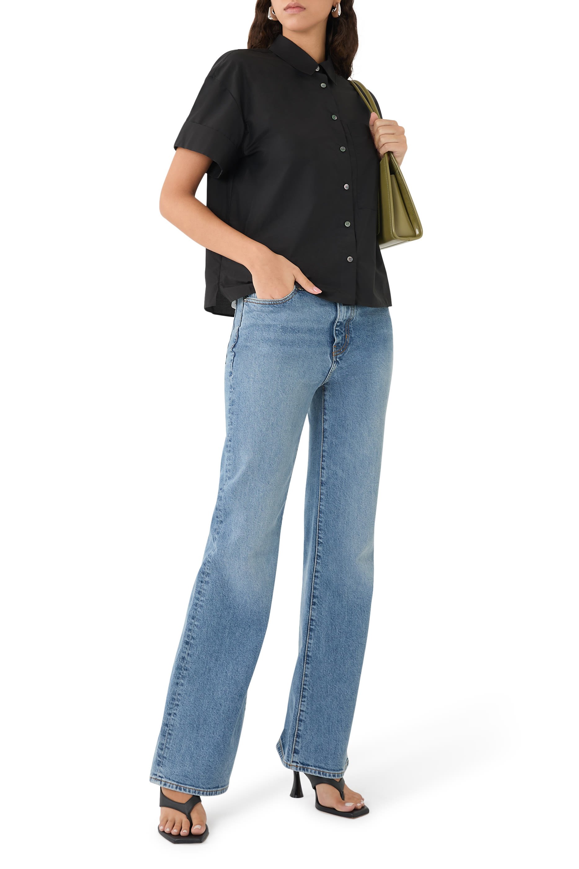 Patch Pocket Shirt in Cotton-Blend