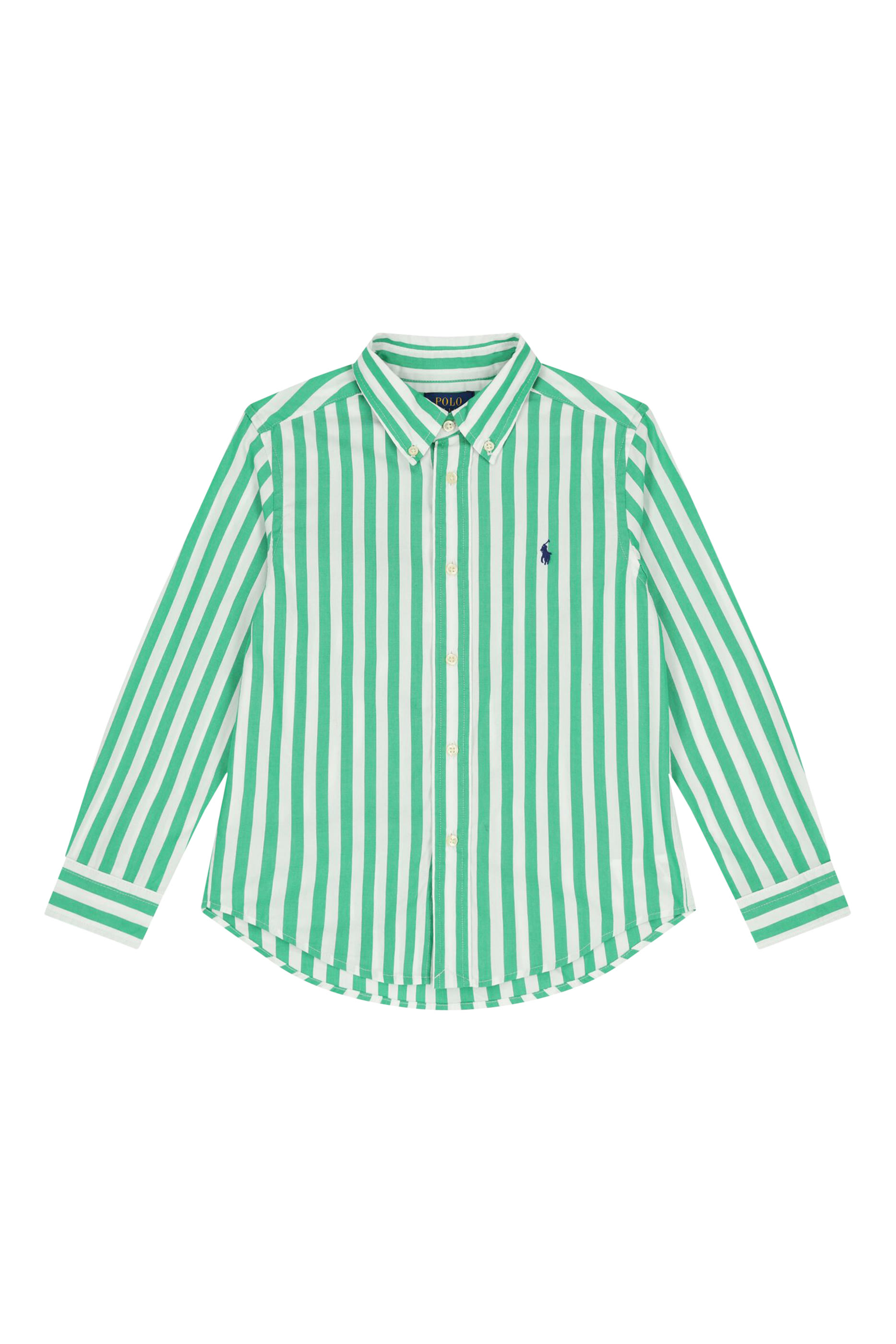 Kids Striped Cotton Poplin Shirt