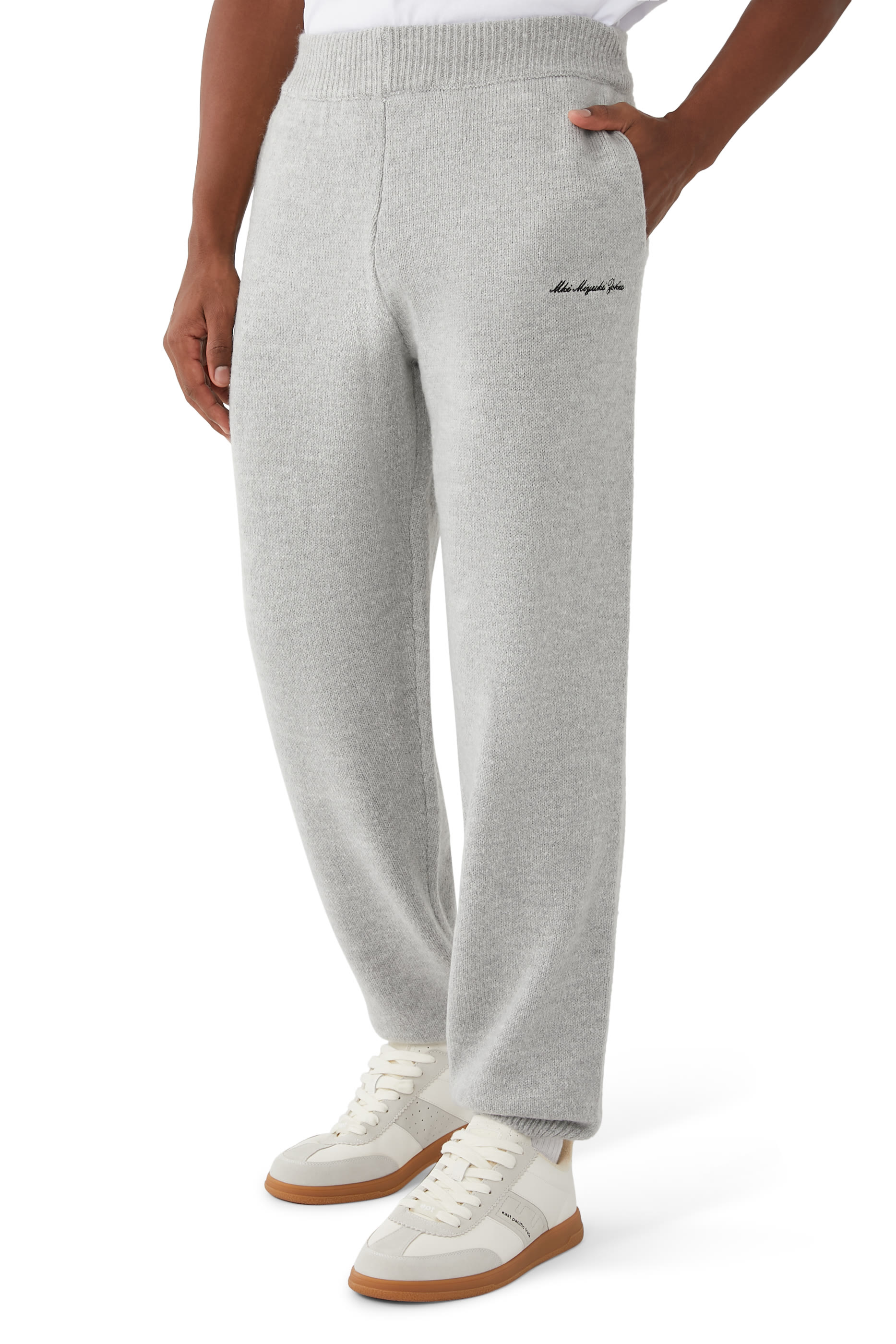 Mohair Blend Knit Sweatpants