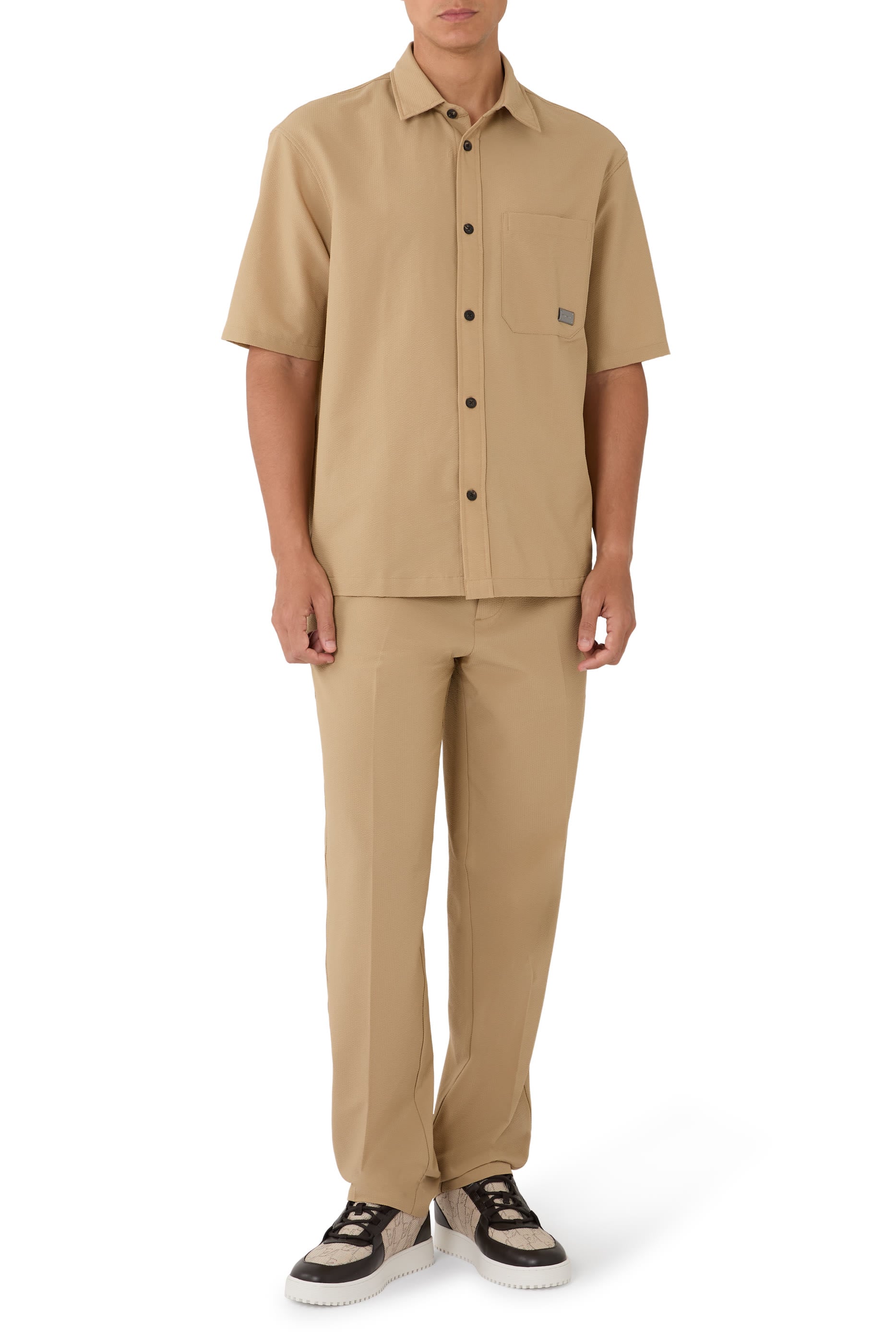 Seersucker Short Sleeves Shirt