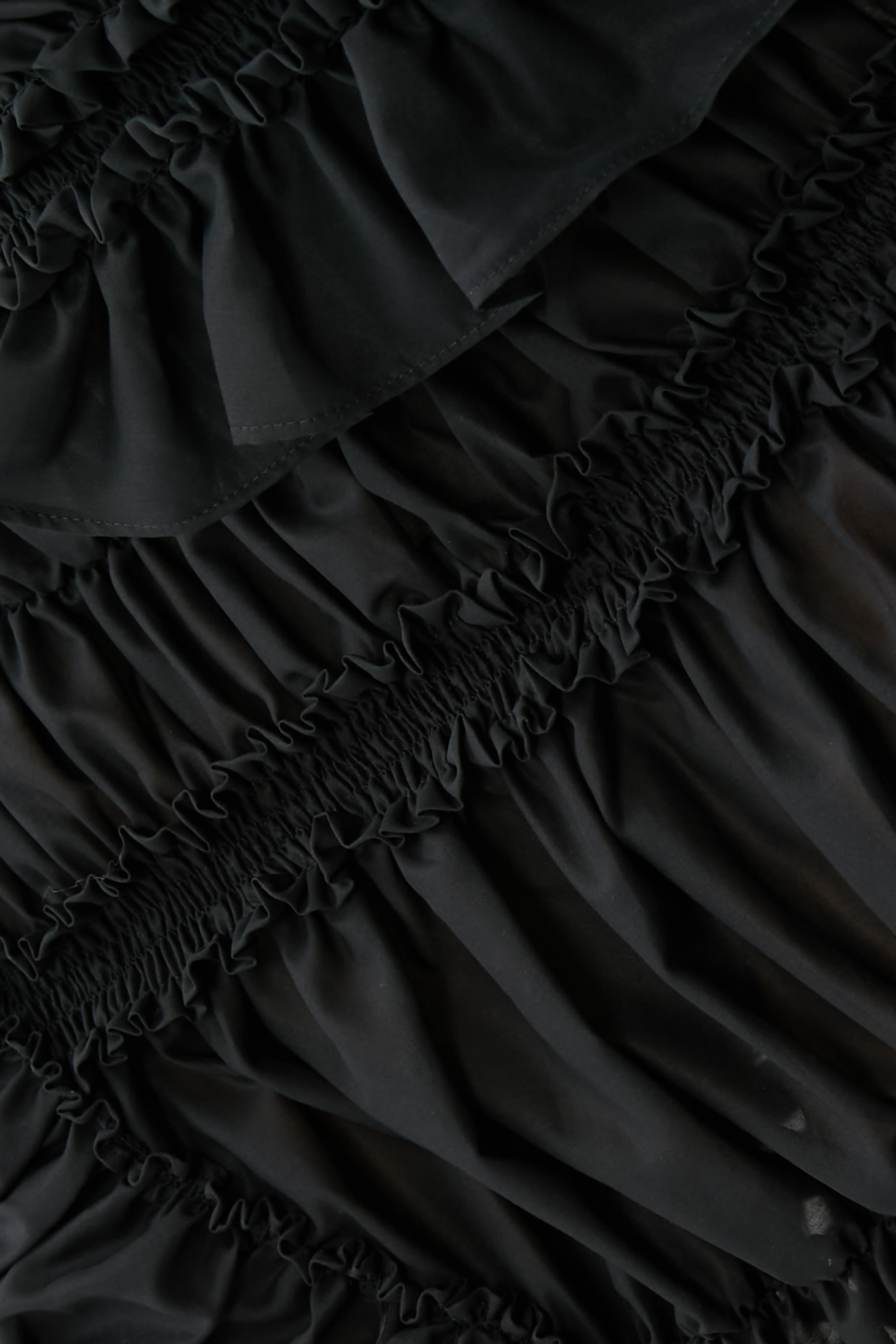 Asymmetric Ruched Midi Skirt 