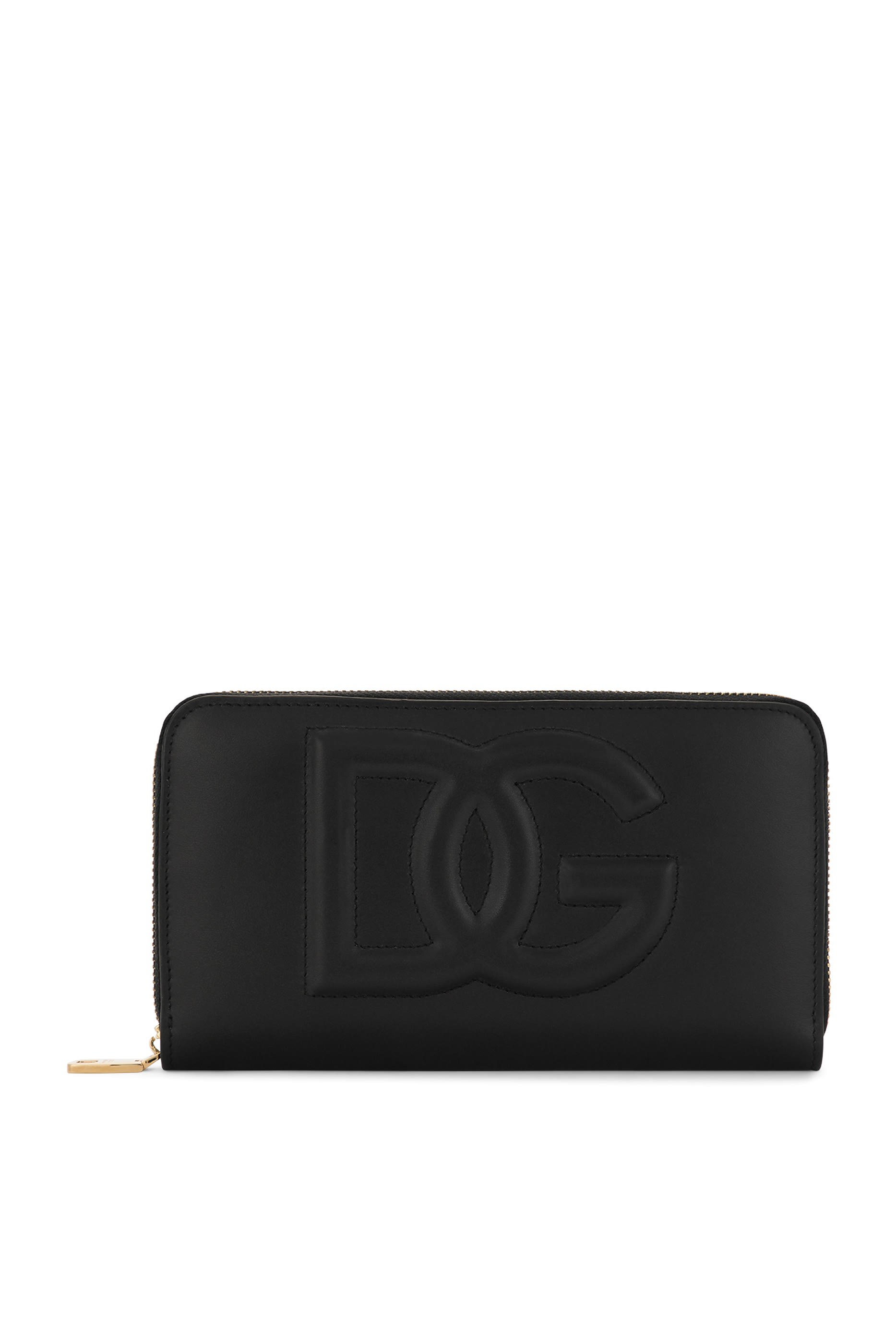 Logo Leather Zip Around Wallet