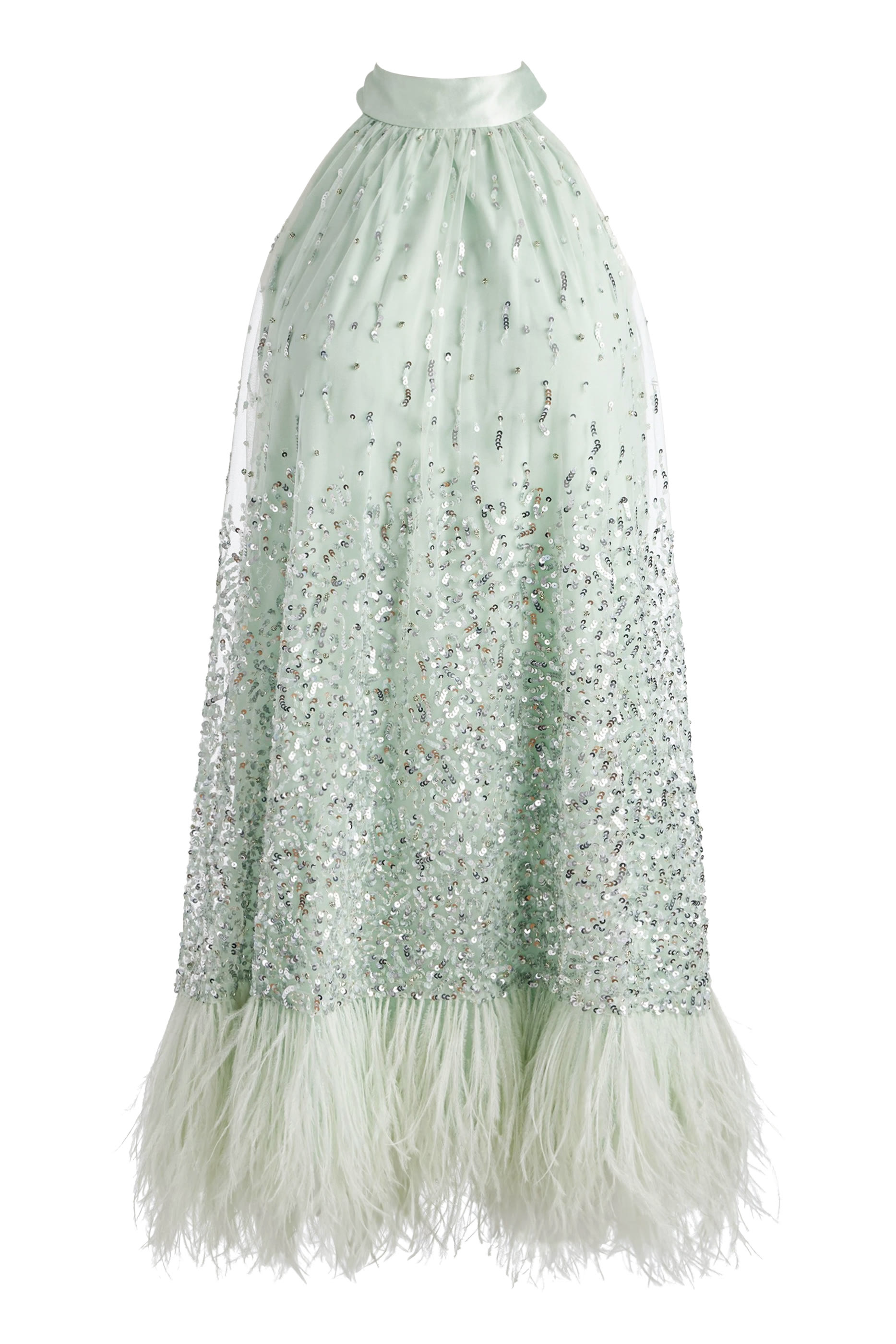 Erna Feather Mini Dress