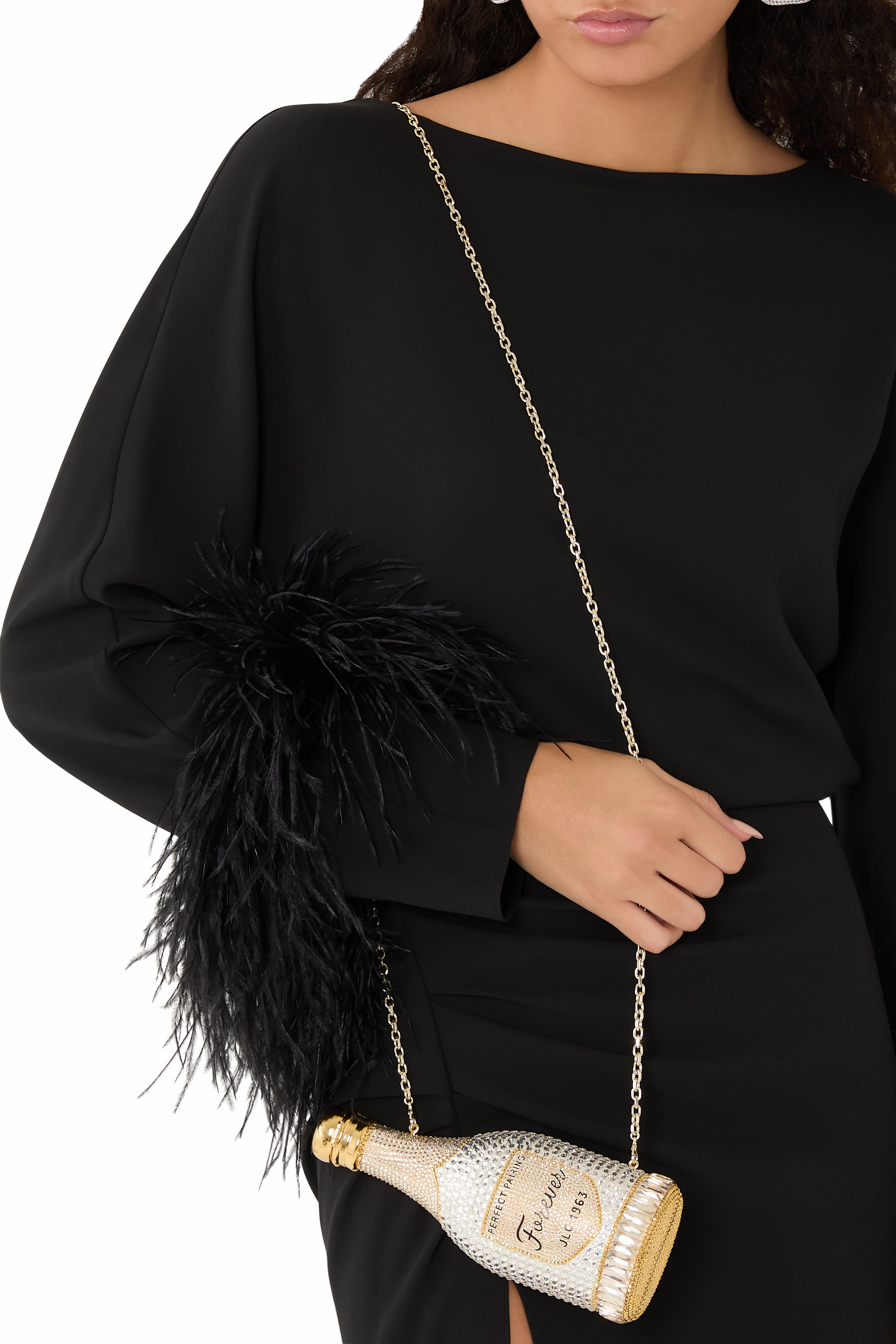 Bespoke Champagne Bottle Forever Clutch Bag