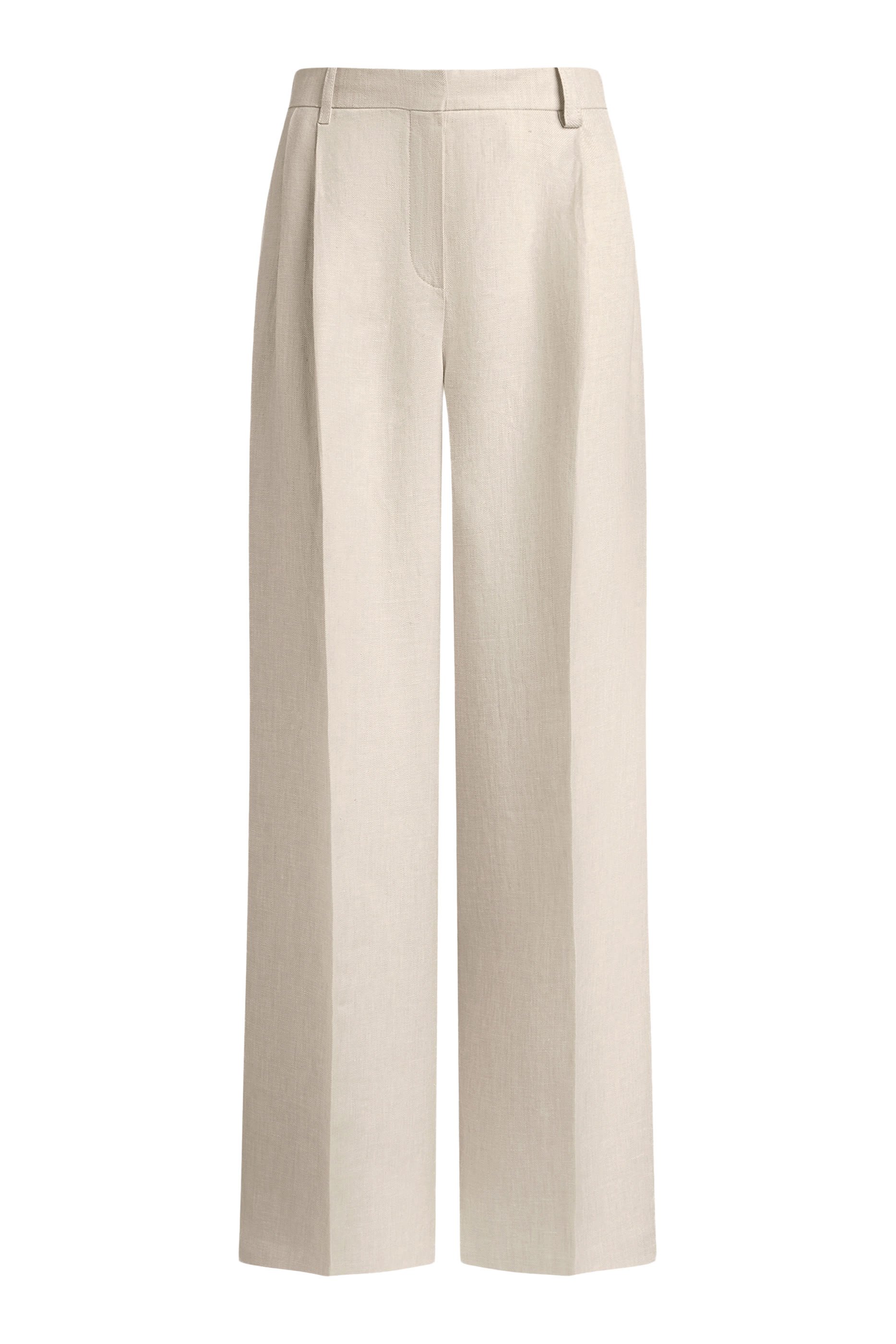 Tailored Long Linen Trousers