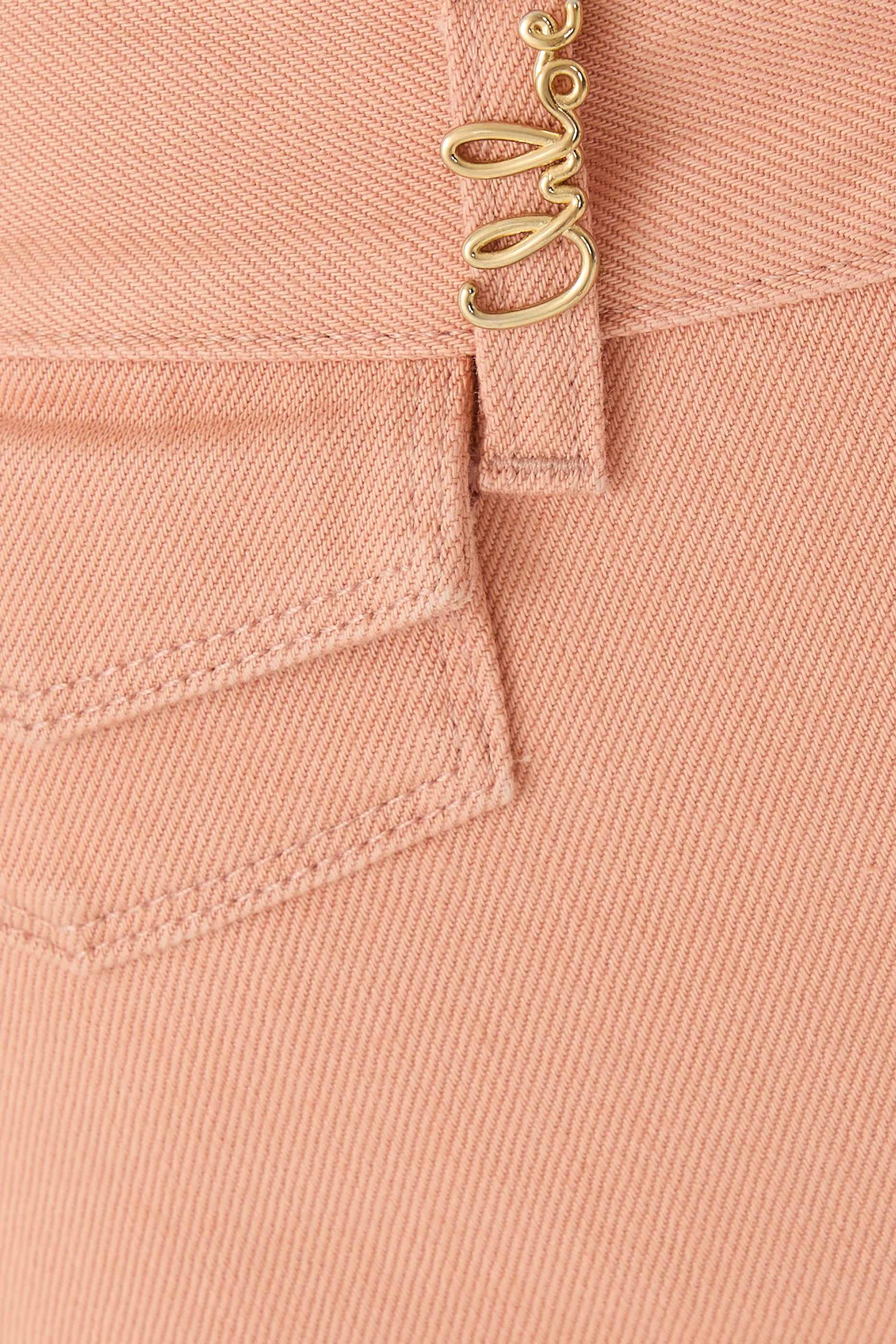 High-Rise Mini Shorts in Cotton Canvas