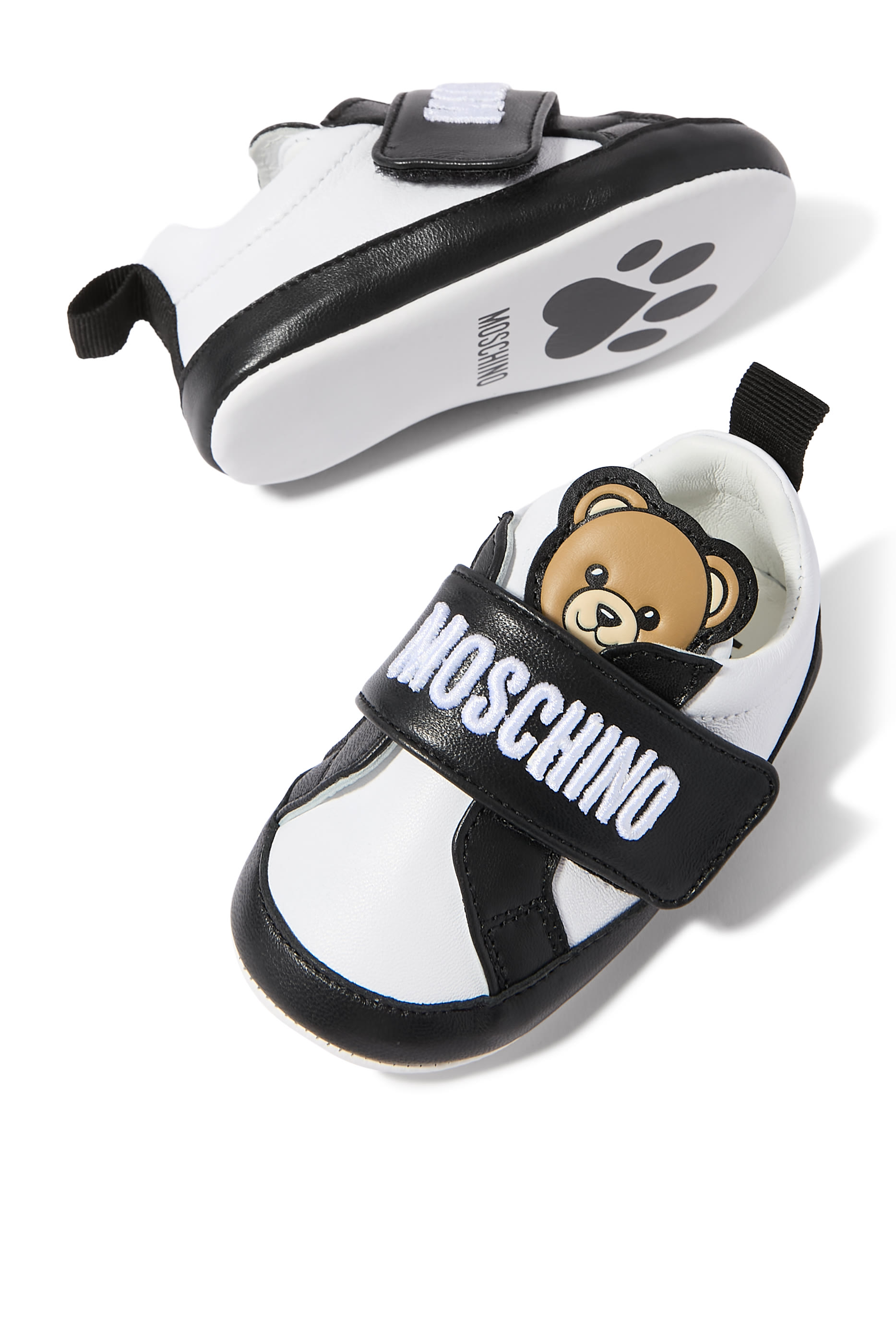 Kids Teddy Patch Nappa Leather Sneakers