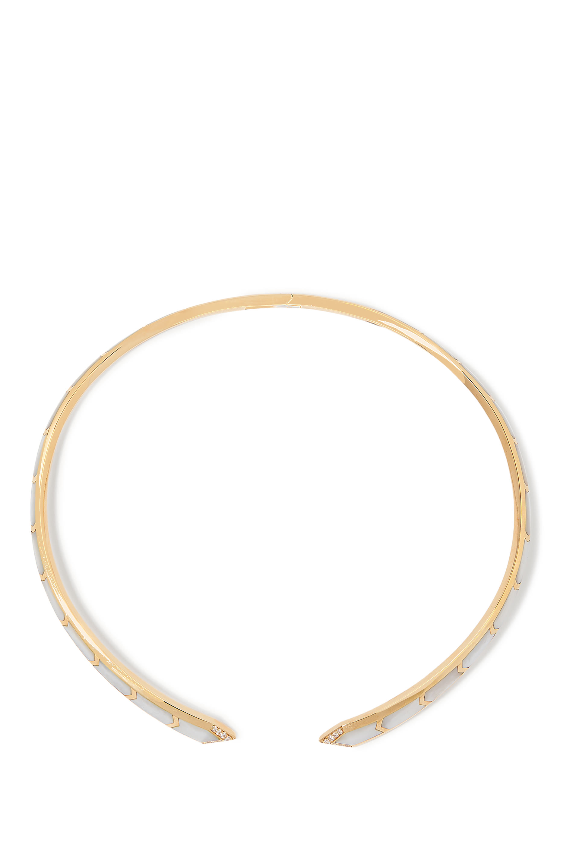 Maldives Junonia Choker, 18k Yellow Gold & Mother-of-Pearl