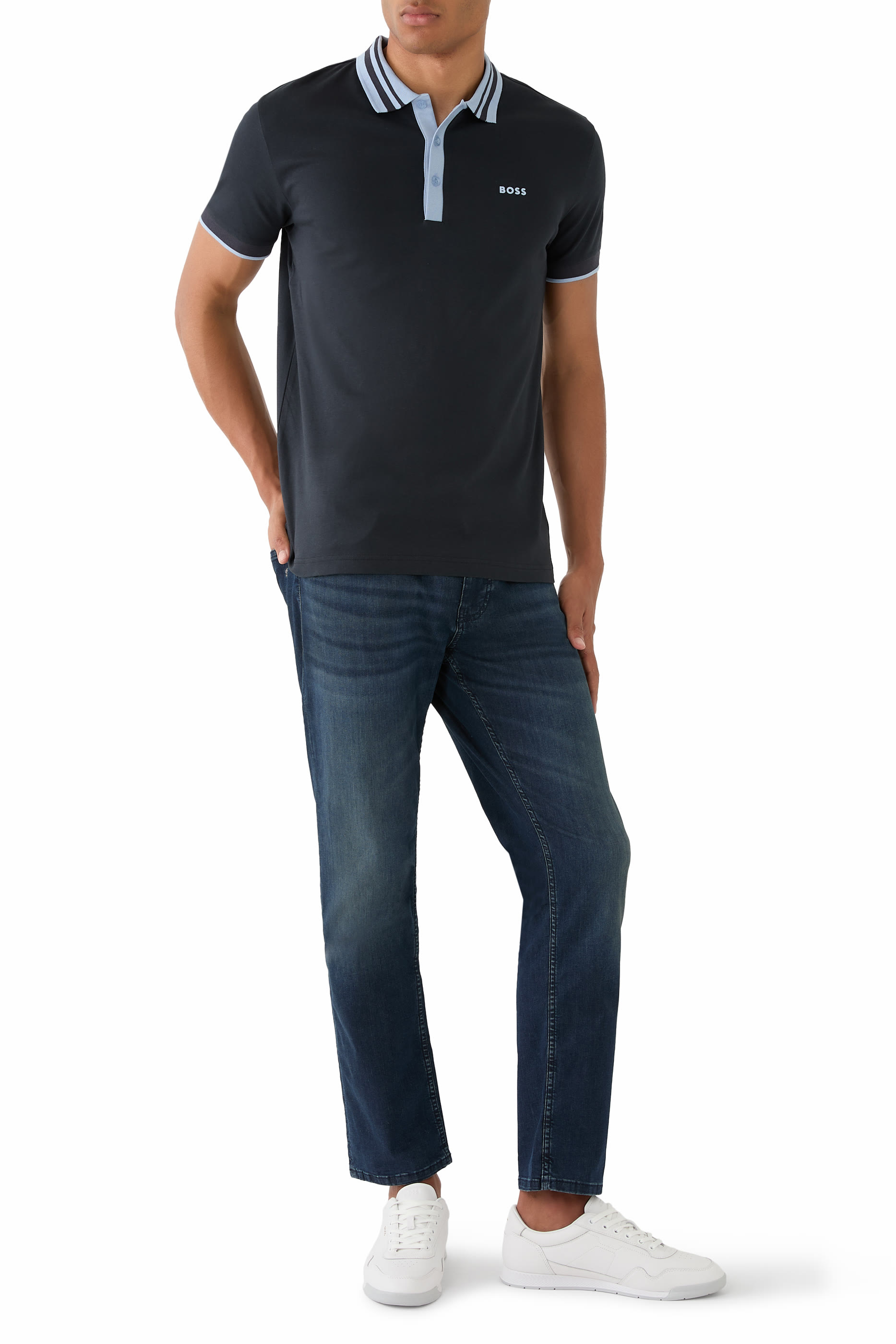 Paule Interlock Knit Polo Shirt