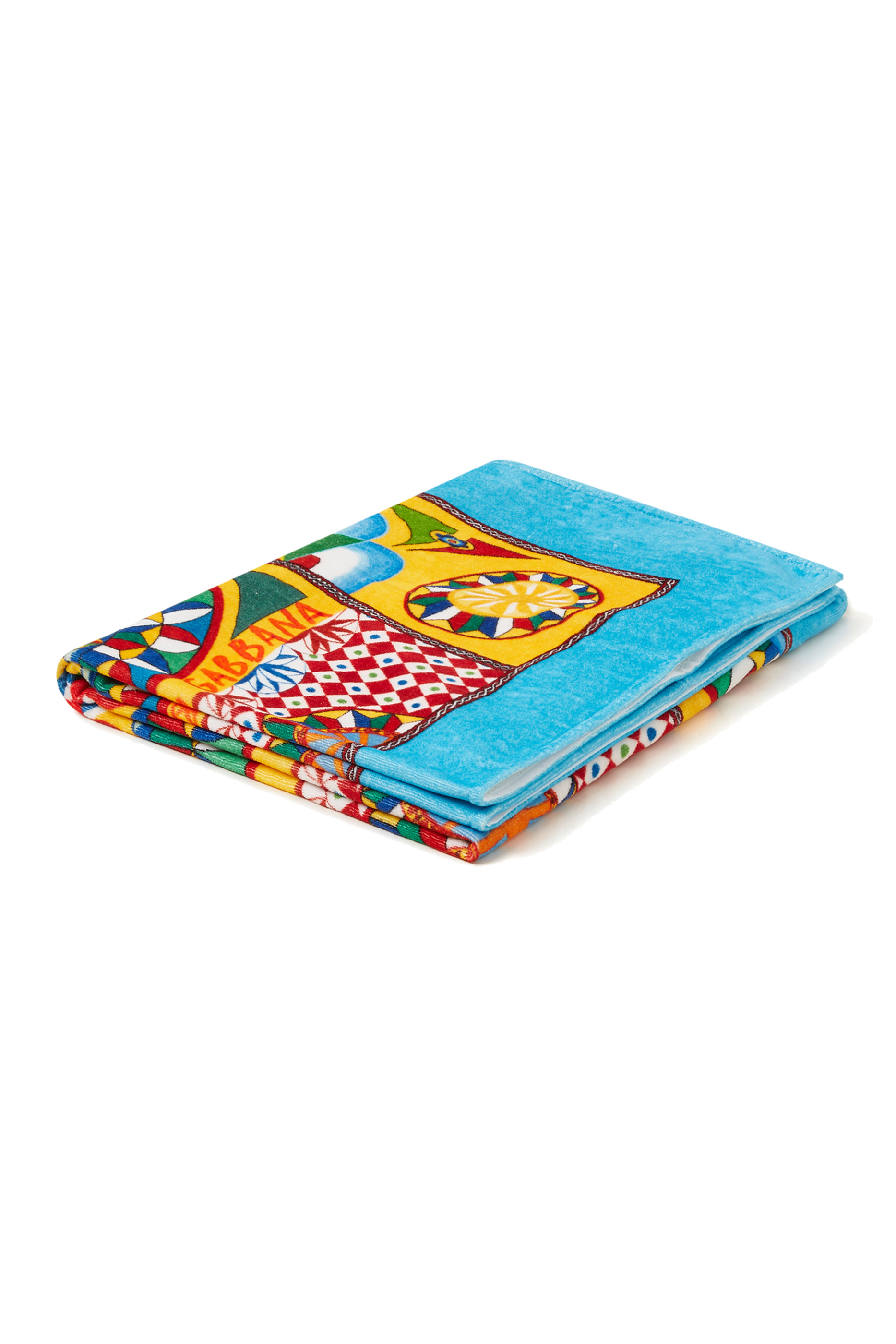 Kids Sicilian Carretto-Print Beach Towel