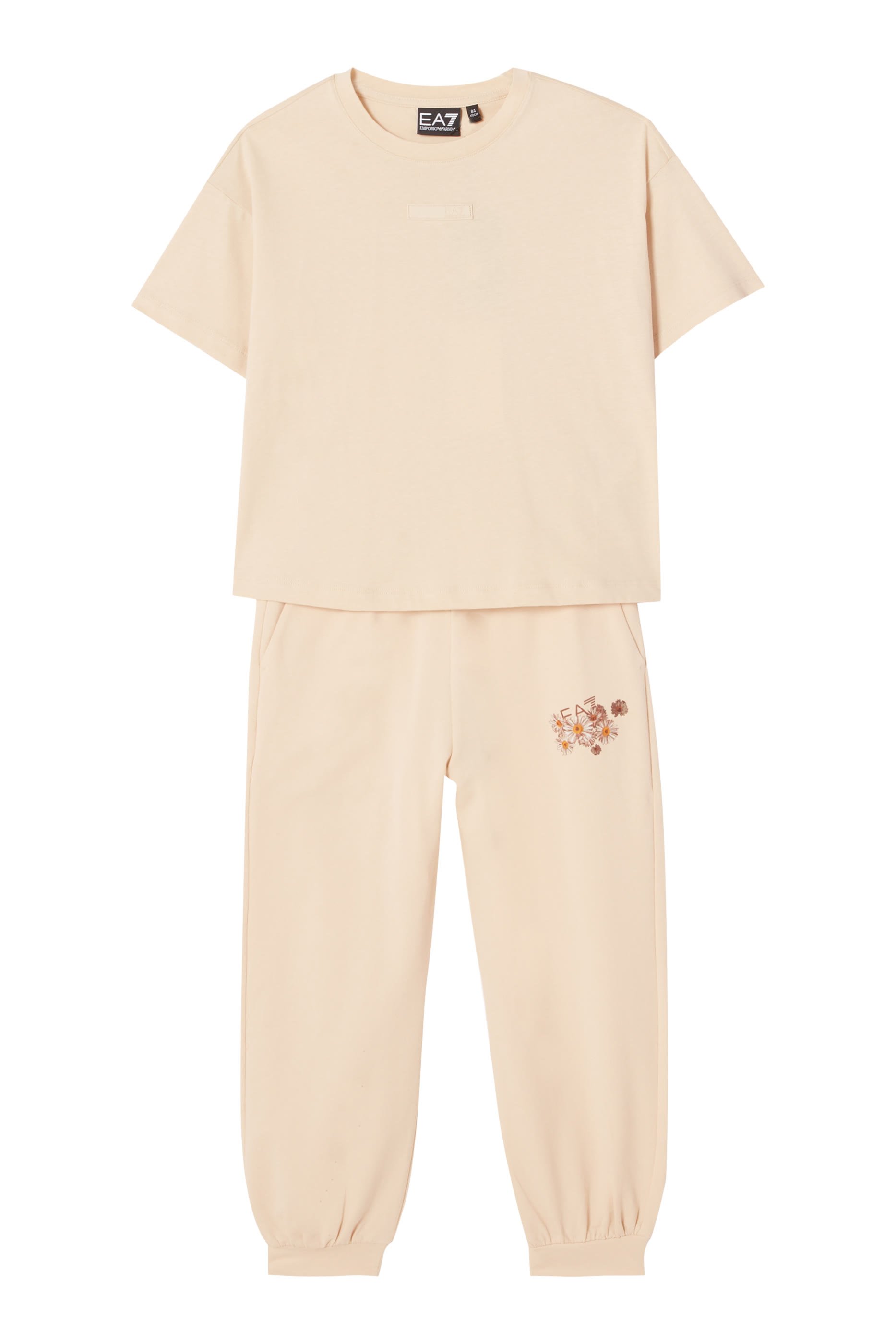 Kids Flower Logo-Print Cotton T-Shirt