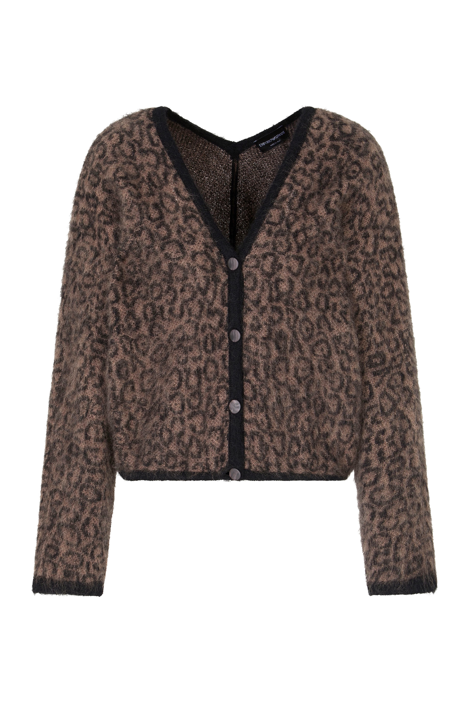 All-Over Pattern V-Neck Cardigan