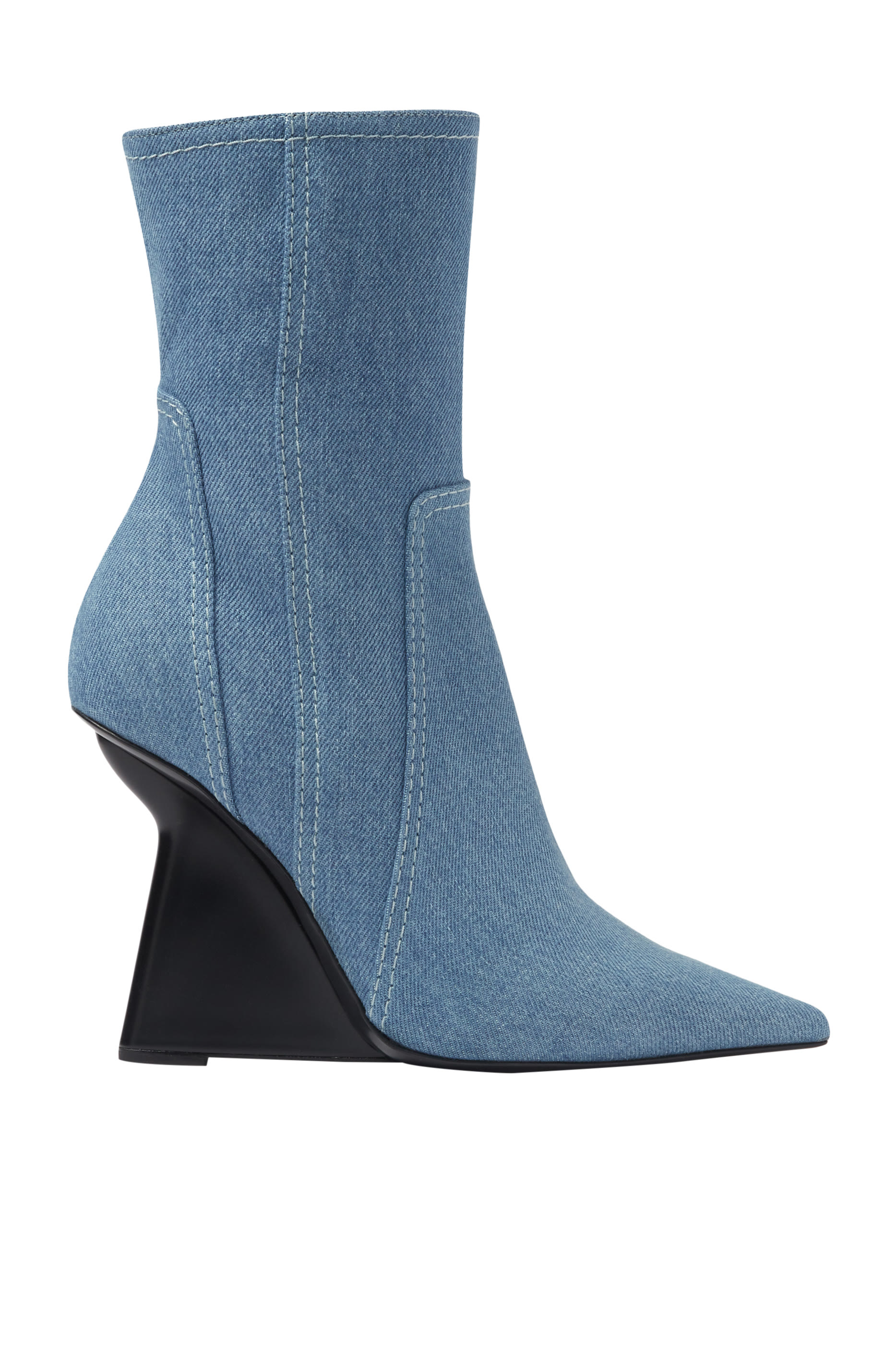 Platform Heel 40 Denim Boots