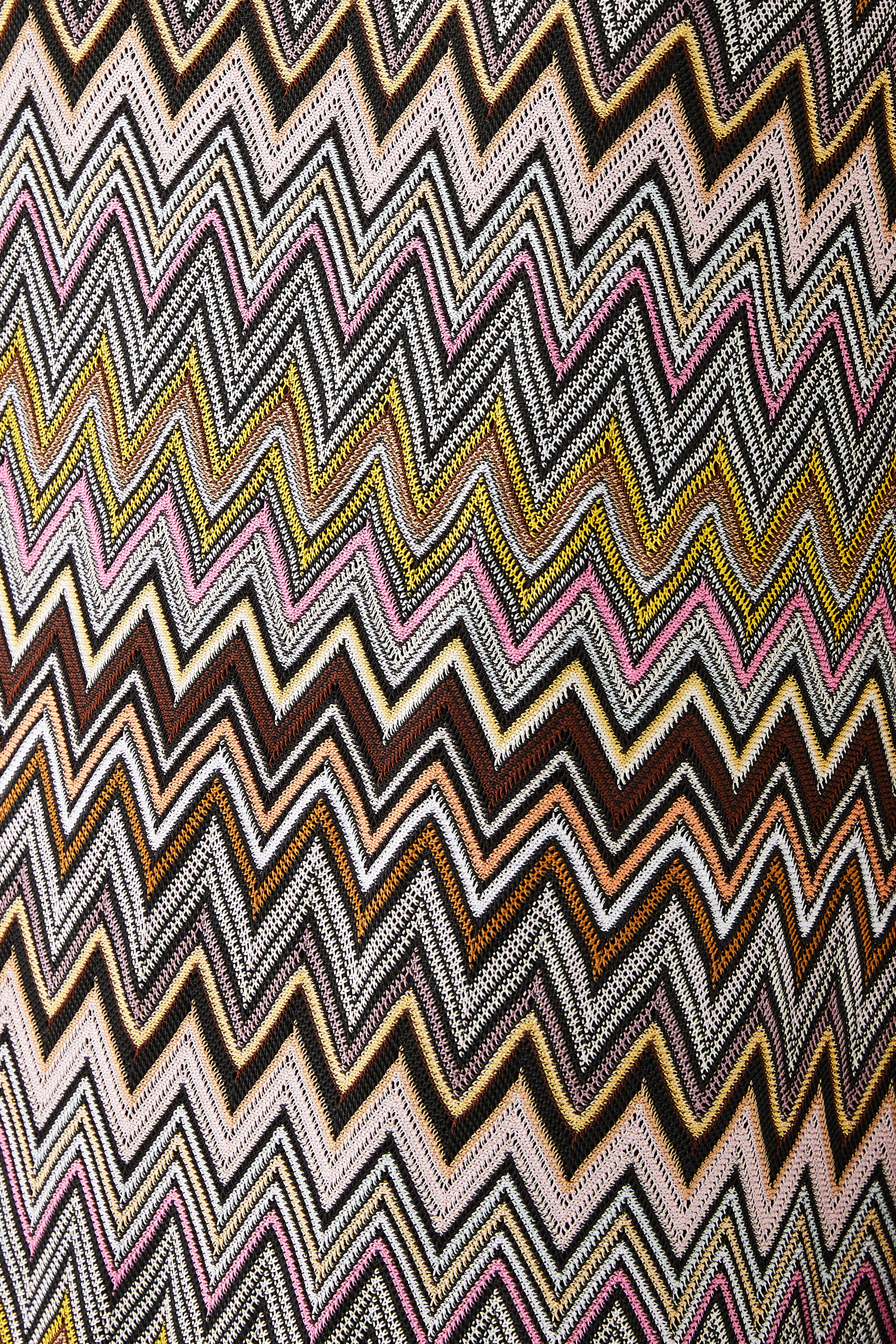 Zigzag Raschel Sleeveless Mini Dress