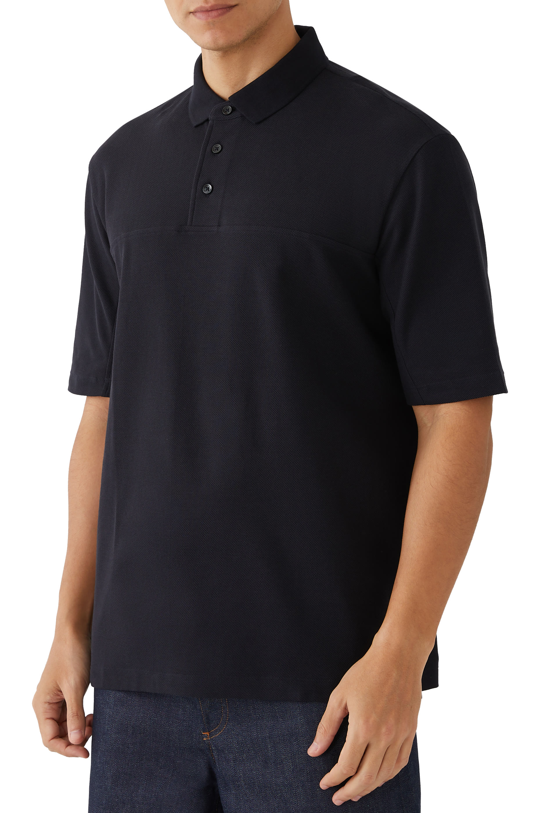 Logo Button-Down Polo Shirt