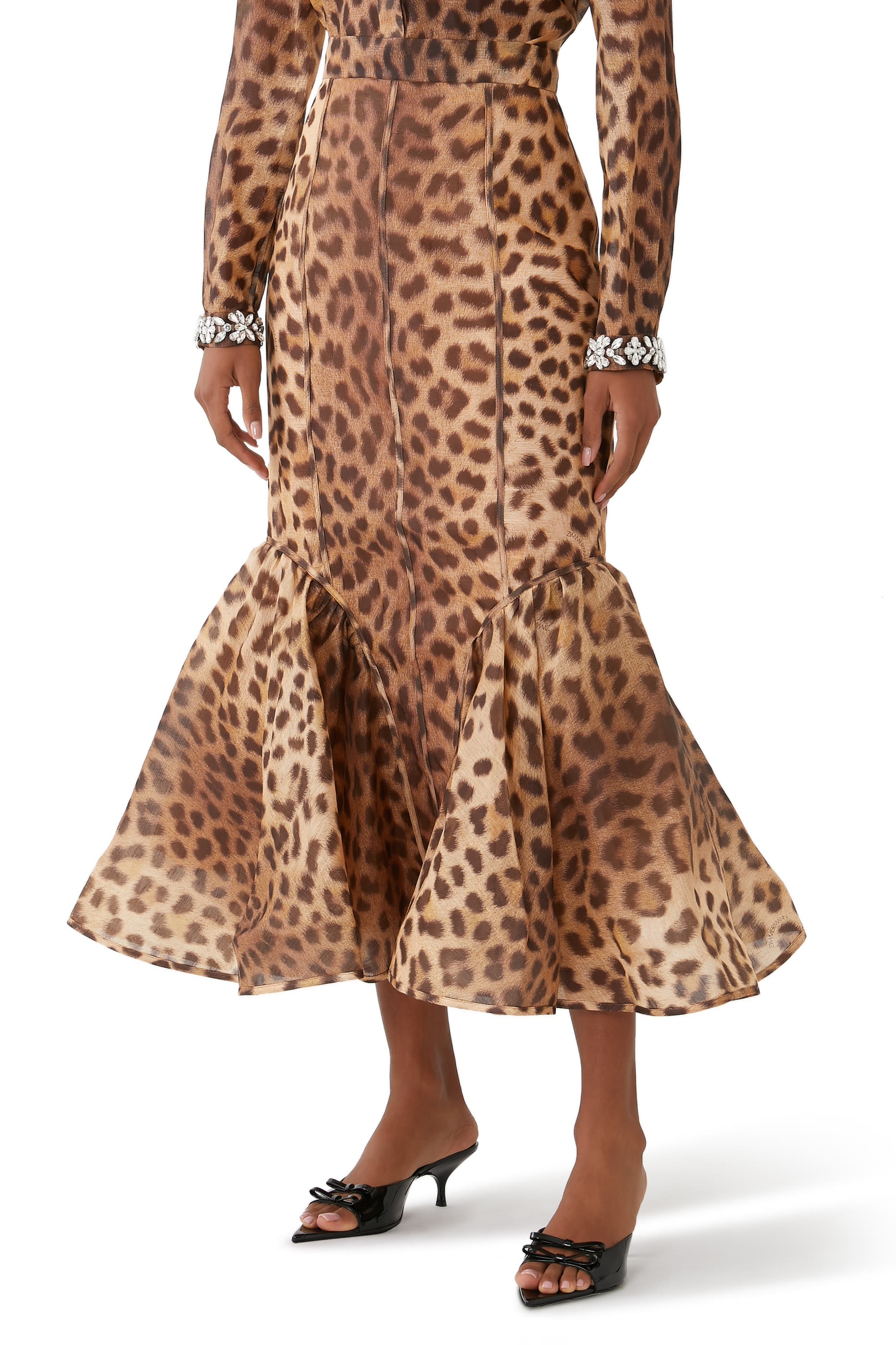 Crush Panelled Pencil Skirt