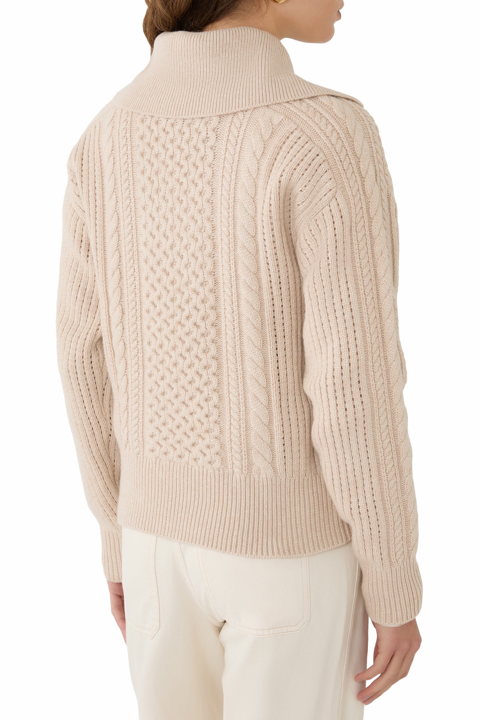  Camello Cable Knit Sweater