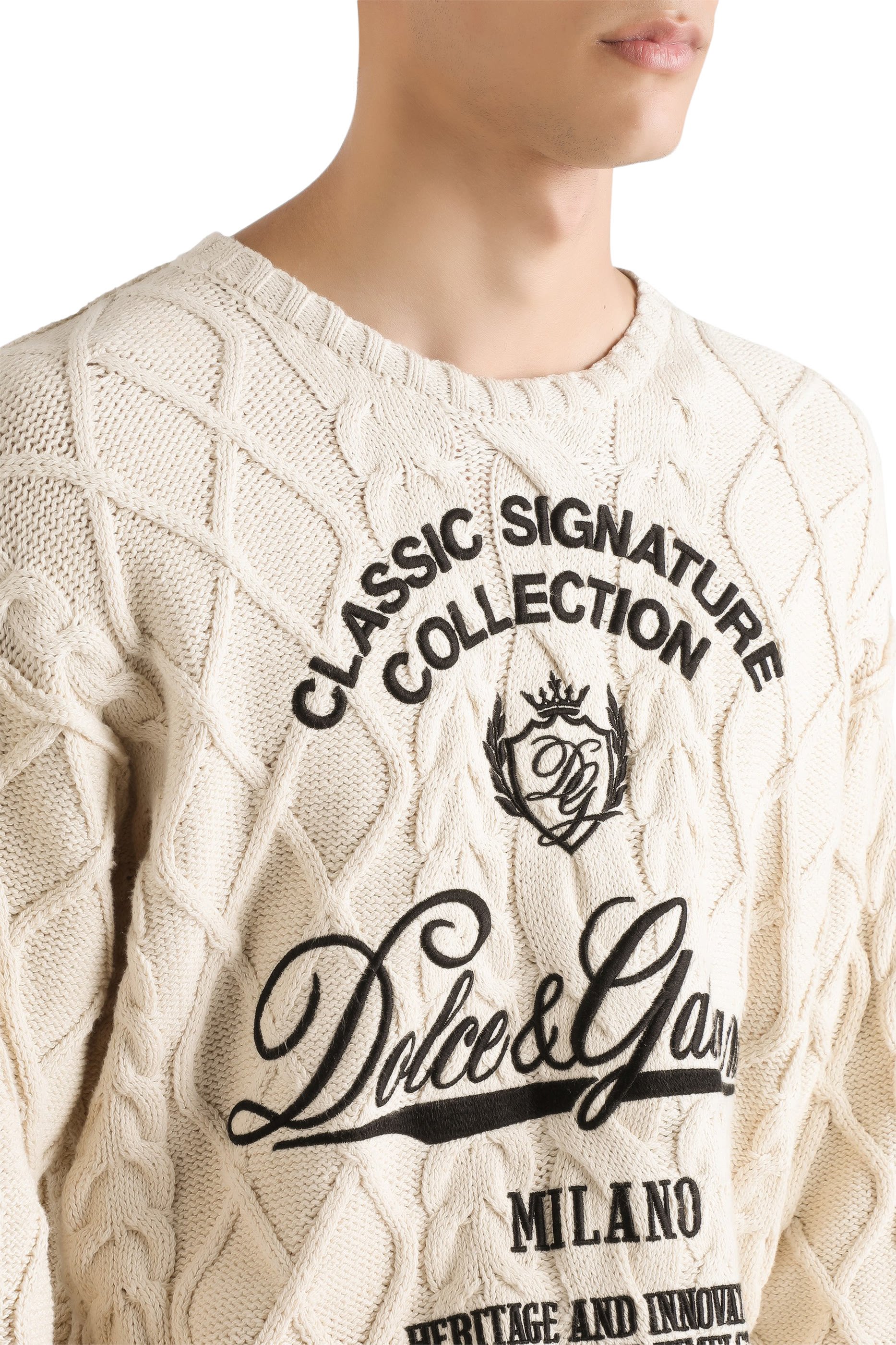 Logo Interwoven Pattern Pullover