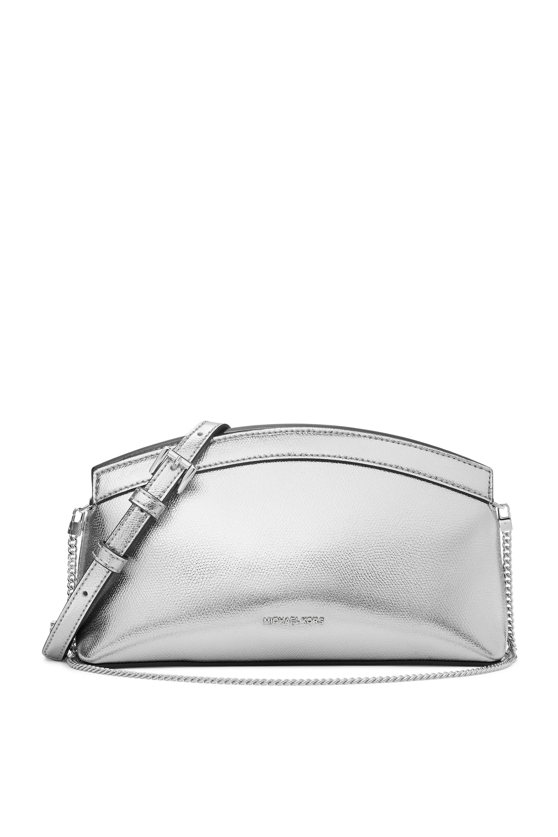 Athena Small Metallic Leather Convertible Clutch Bag