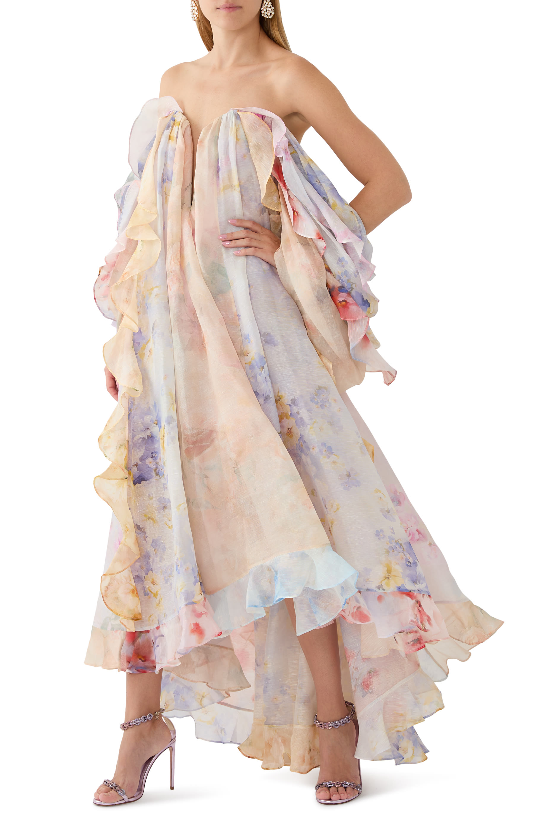 Crush Strapless Ruffle Dress