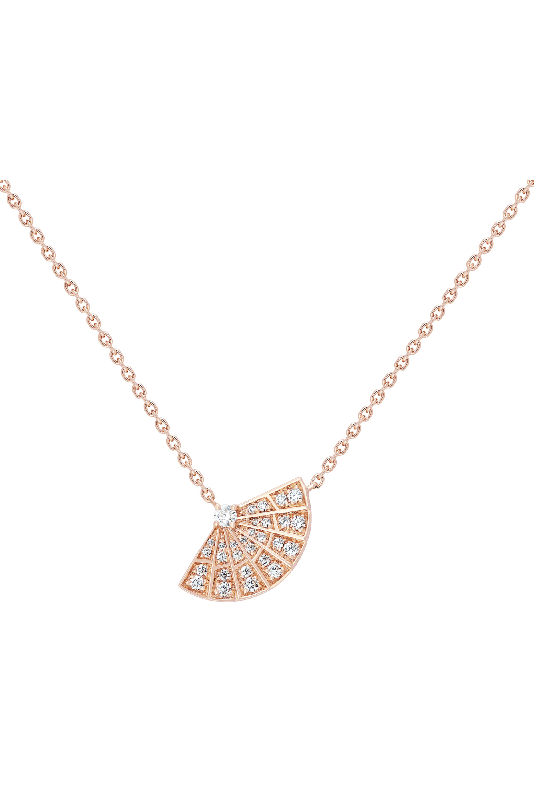 Fanfare Symphony Pendant, 18k Rose Gold & Diamonds